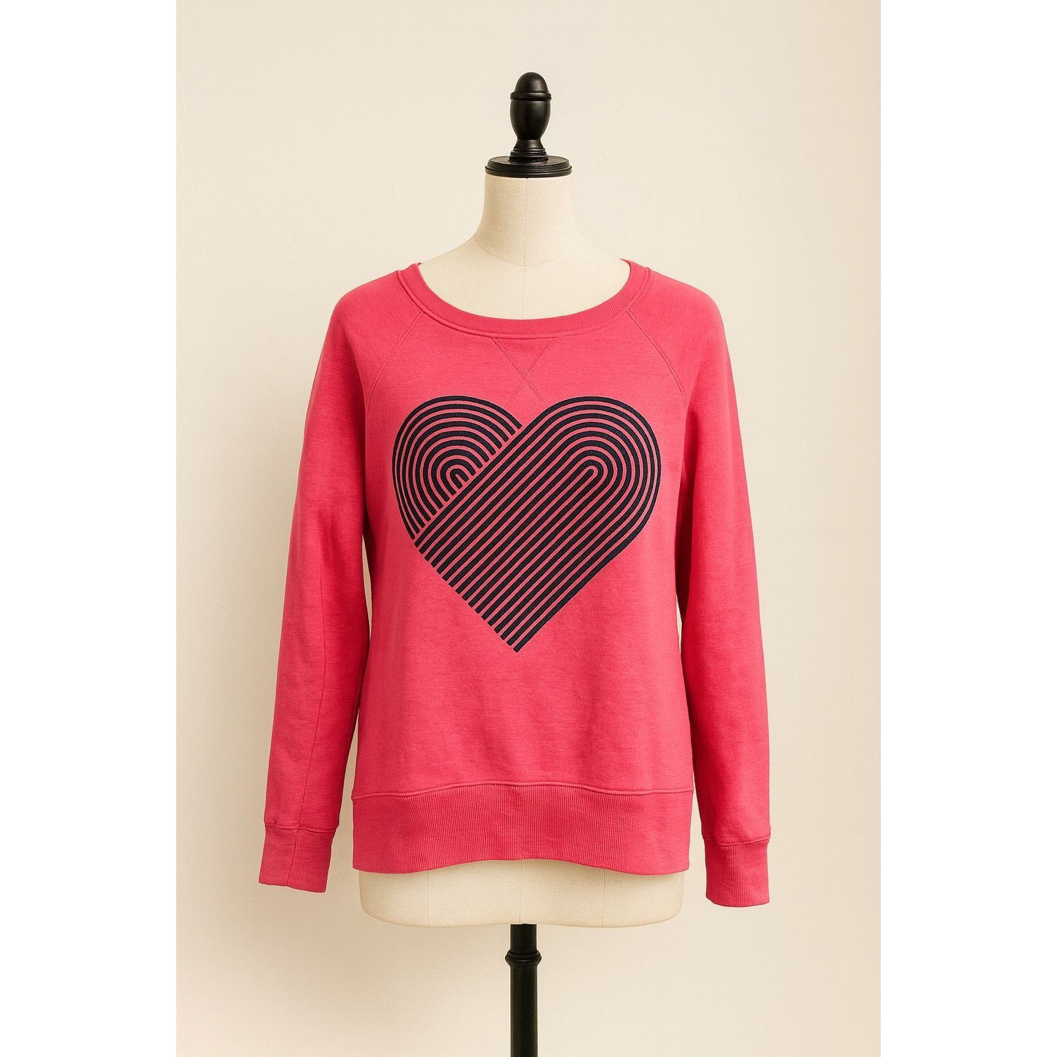 Other Xhilaration Pink Heart Graphic Sweatshirt Size L Size L / US 10 / IT 46 - 1 Thumbnail