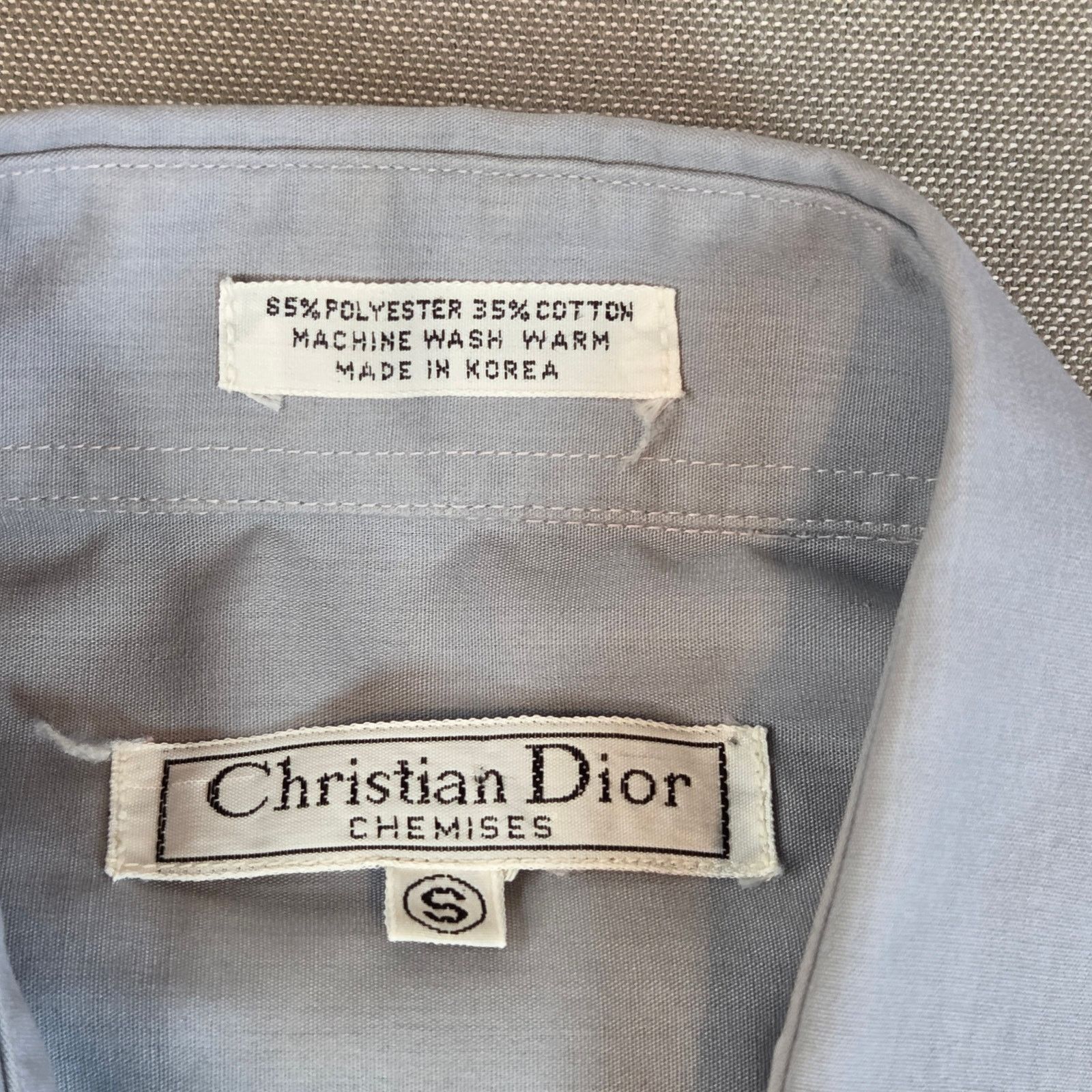 Christian Dior Monsieur Vintage Dior Monsieur Chemise Shirt Gray Blue S Size US S / EU 44-46 / 1 - 3 Thumbnail
