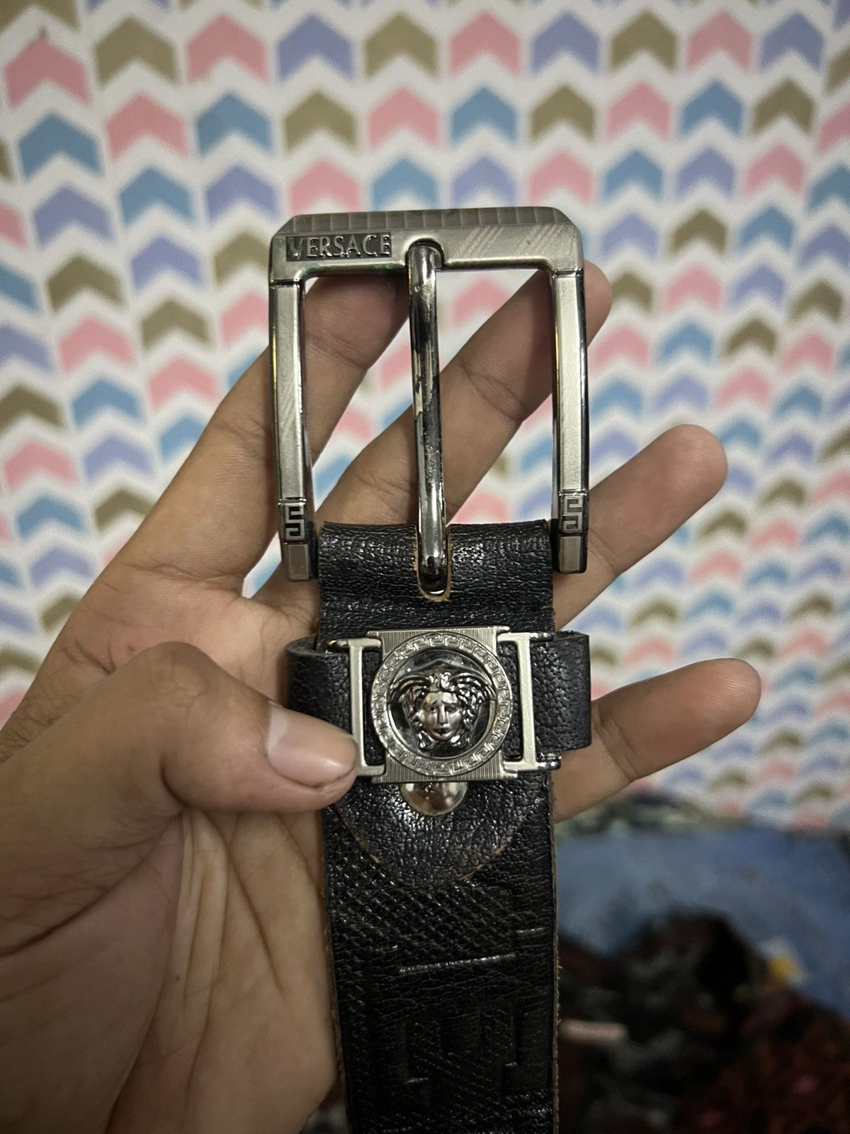 Versace Vintage Versace Belt Leather Size 34 - 4 Thumbnail