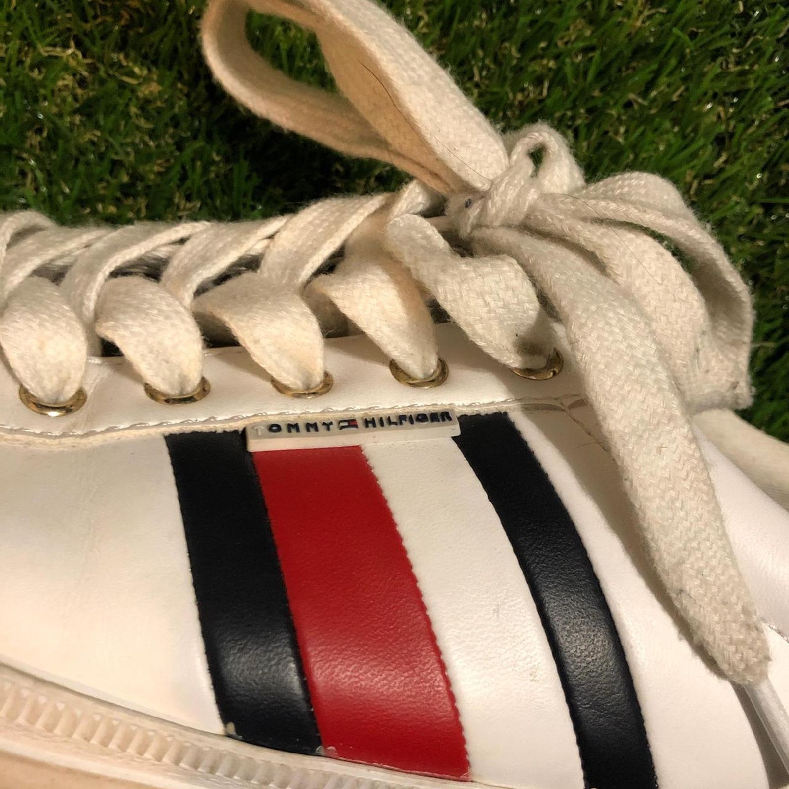 Tommy Hilfiger Tommy Hilfiger Stripe Leather Cupsole Sneakers Size US 9.5 / EU 42-43 - 4 Thumbnail