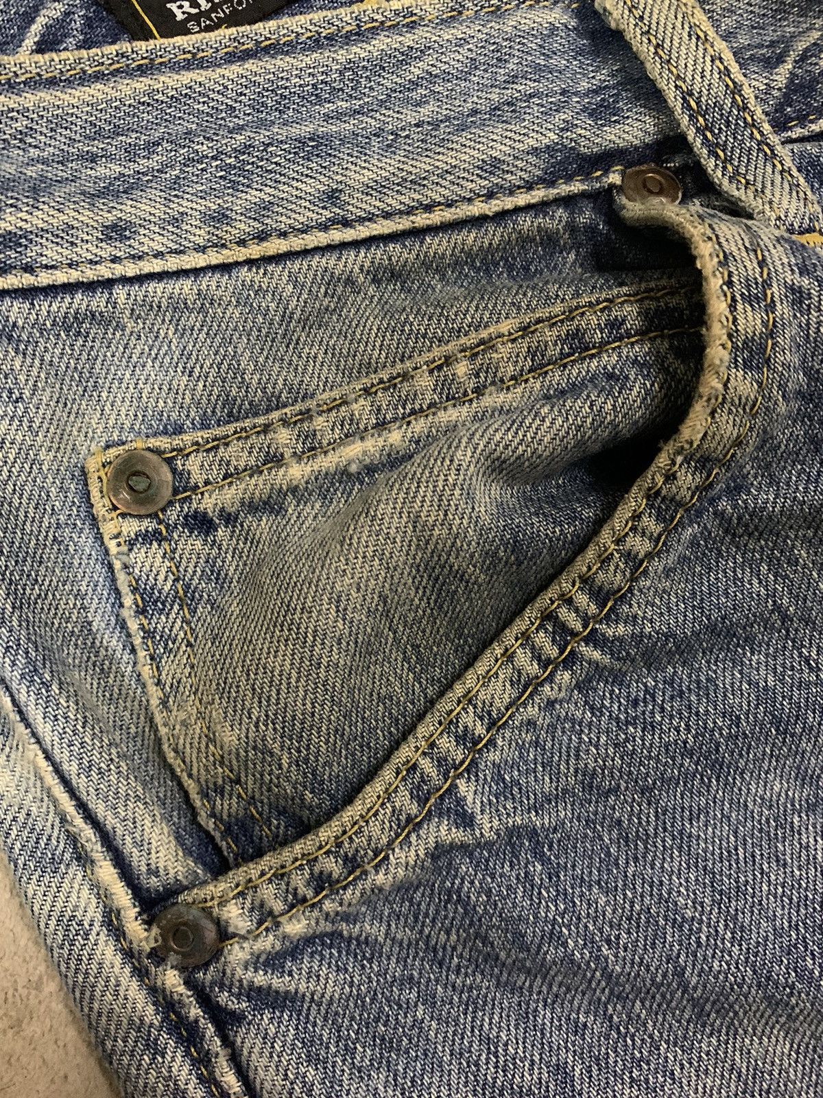 Lee Vintage 90s Lee Riders Rusty Mud Wash Baggy Distressed Jeans Size US 32 / EU 48 - 6 Thumbnail