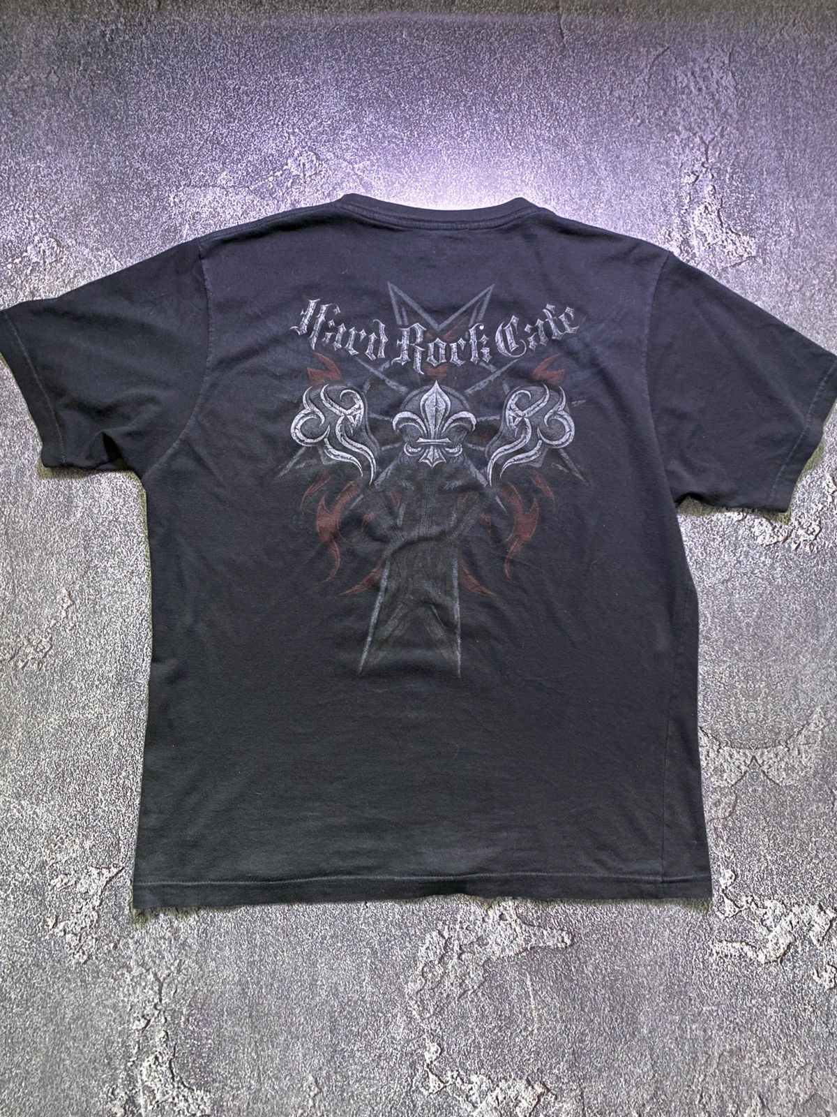 Skulls Rare Hard Rock Cafe Skulls Cross Y2K Affliction Style Tee | Grailed