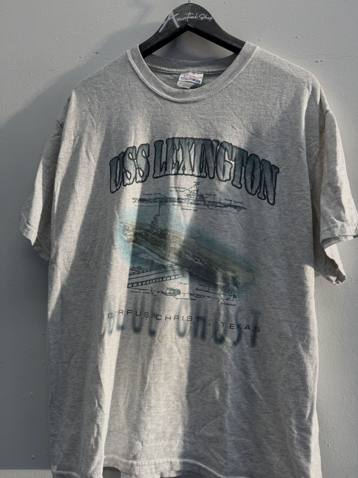 Vintage Vintage 90s United States Navy Lexington Graphic Tee Size US L / EU 52-54 / 3 - 2 Thumbnail