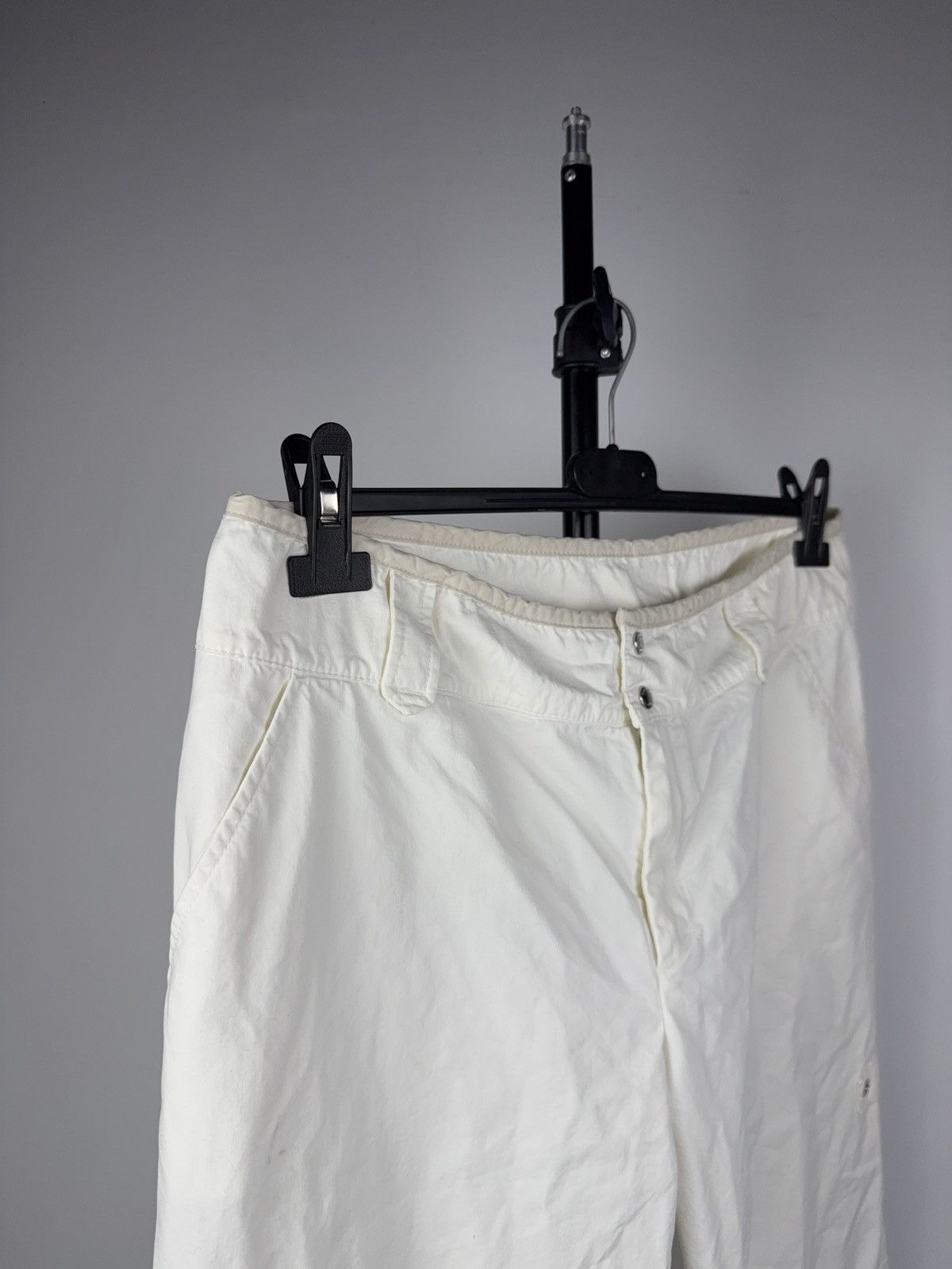 Bogner Avant Garde Y2K 00s Bogner White Technical Nylon Cargo Pants Size 33" - 8 Thumbnail