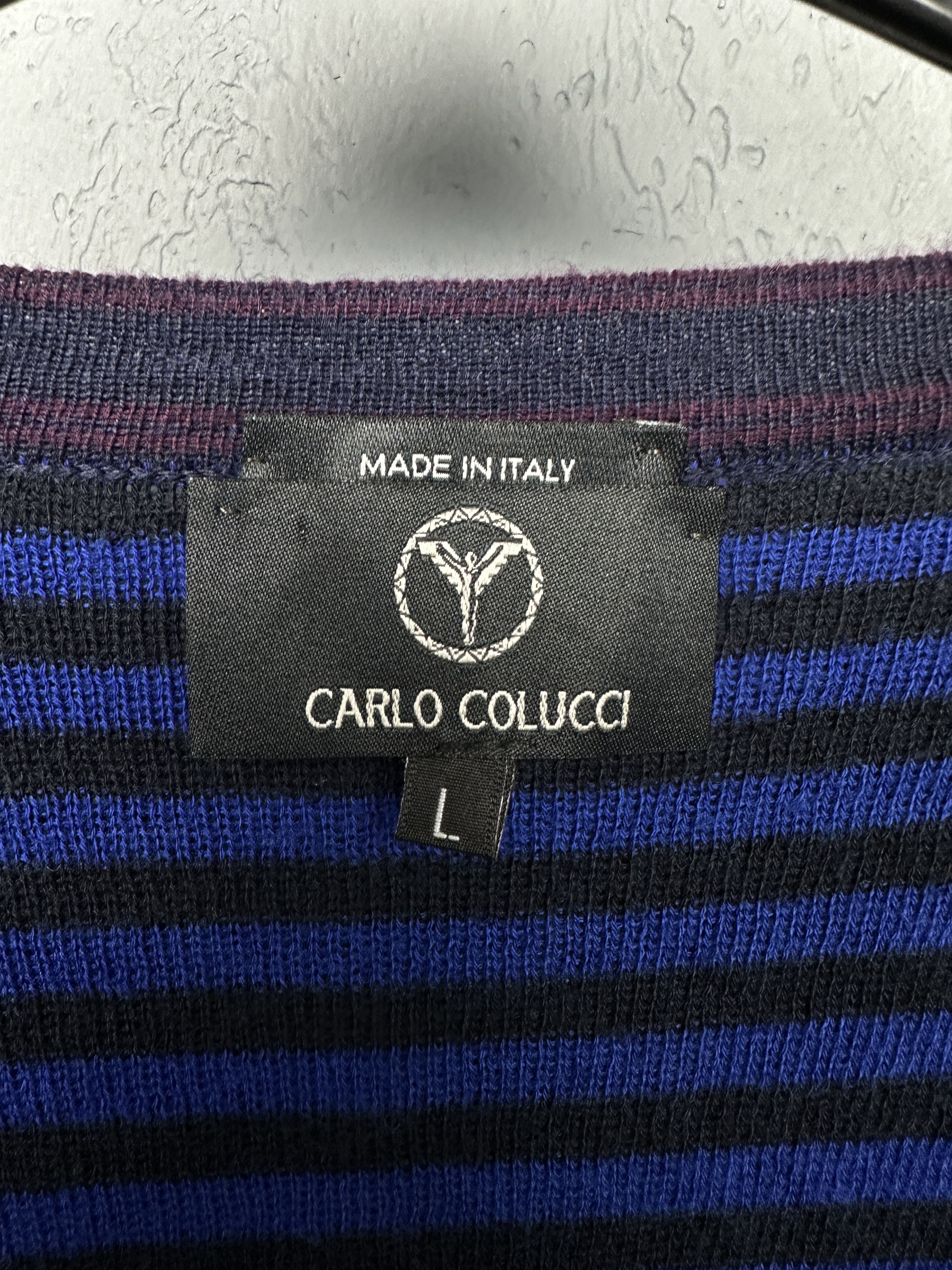Carlo Colucci Carlo Colucci Mens Cotton - Wool Cardigan Sweater Size US L / EU 52-54 / 3 - 4 Thumbnail
