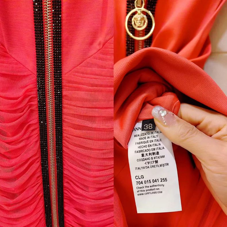 Versace Versace Watermelon red dress Size S / US 4 / IT 40 - 6 Thumbnail