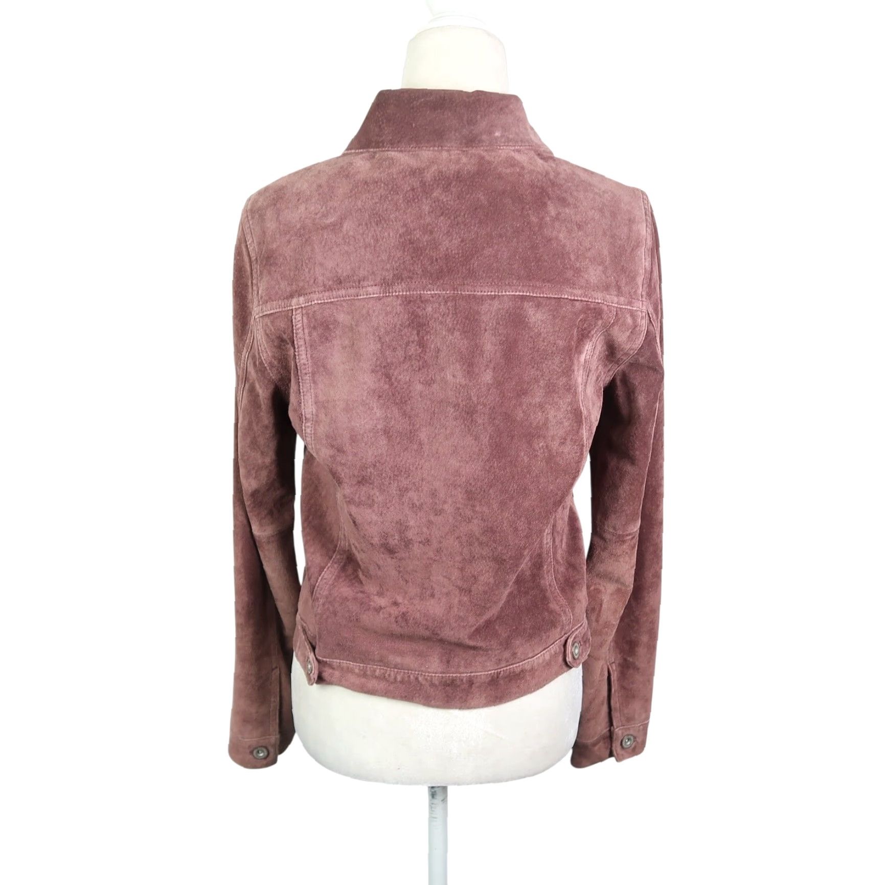 Eddie Bauer VINTAGE Eddie Bauer Jacket Suede Leather Purple Womens XS Short Button Front Casual Fall Winter Spring Long Sleeve Size XS / US 0-2 / IT 36-38 - 4 Thumbnail