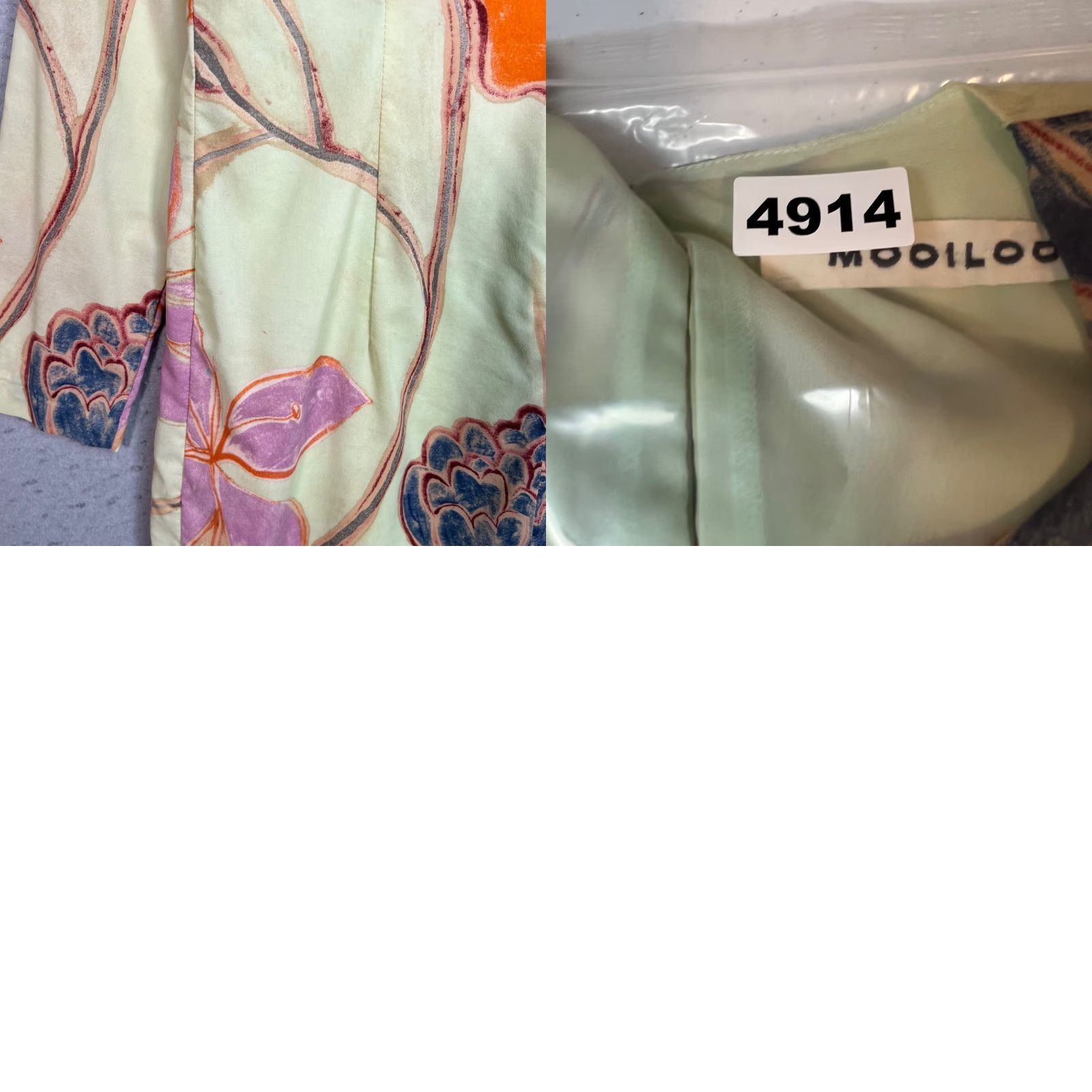 Vintage Mooiloop Floral Long-Sleeve Shift Dress Womens Size 38 Green Size XS / US 0-2 / IT 36-38 - 8 Thumbnail