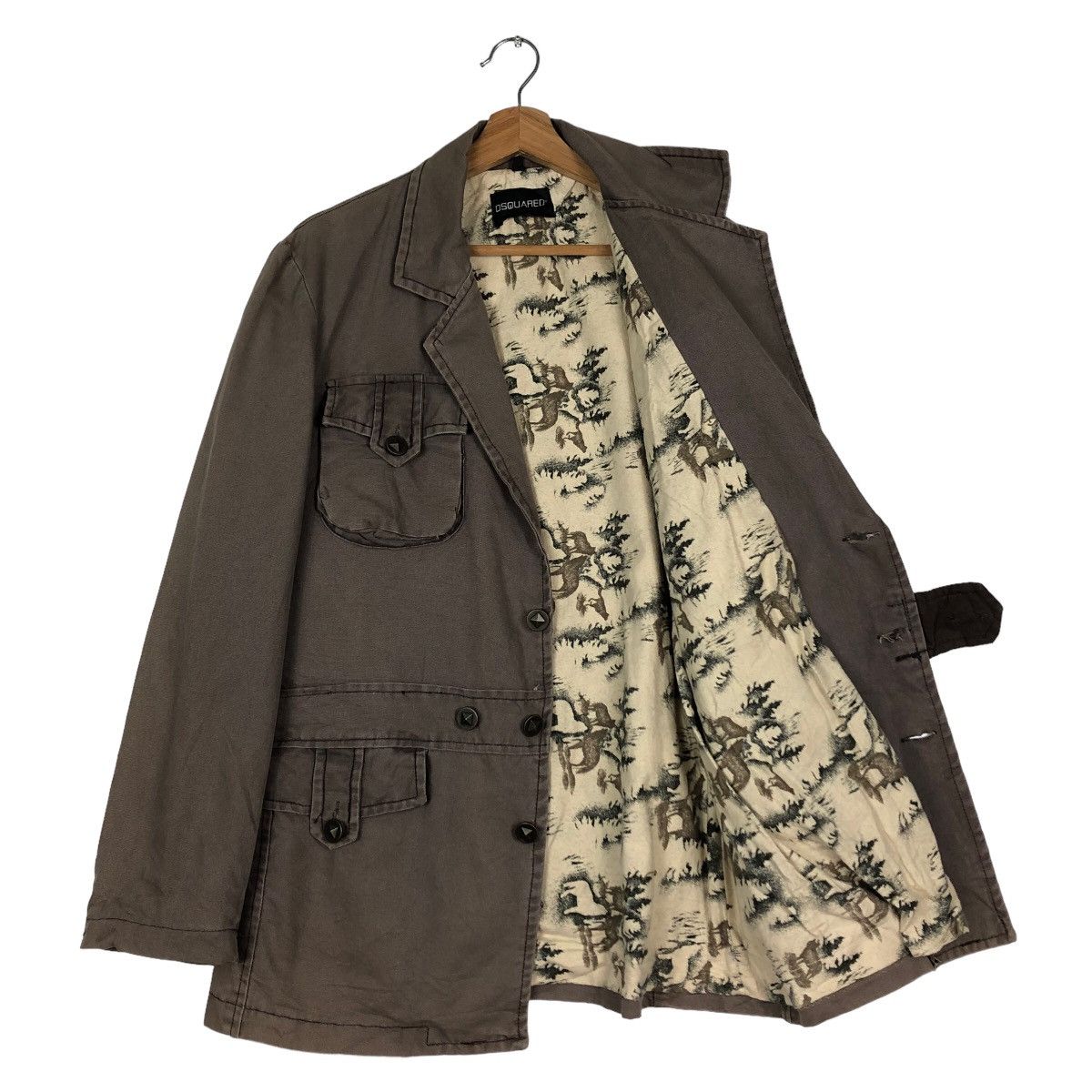 Dsquared2 🔥Worker Chore Jacket Double Breast Rare Lining Dsquared2 Size US L / EU 52-54 / 3 - 11 Thumbnail