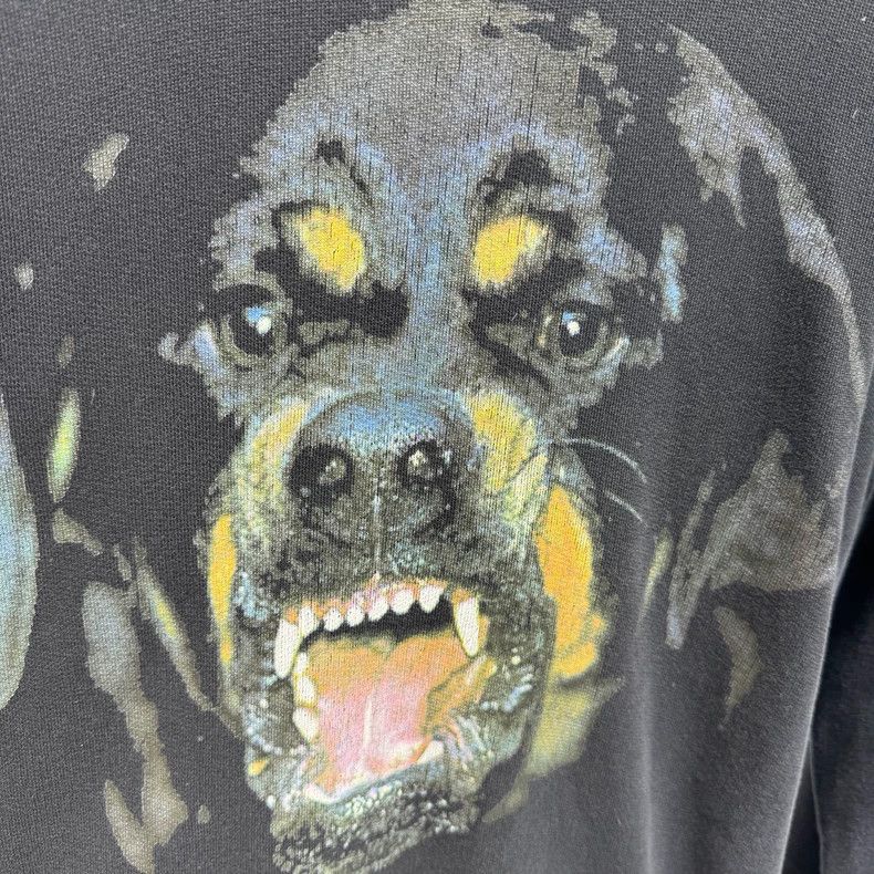 Givenchy Dog head Rottweiler print hooded long-sleeve swea