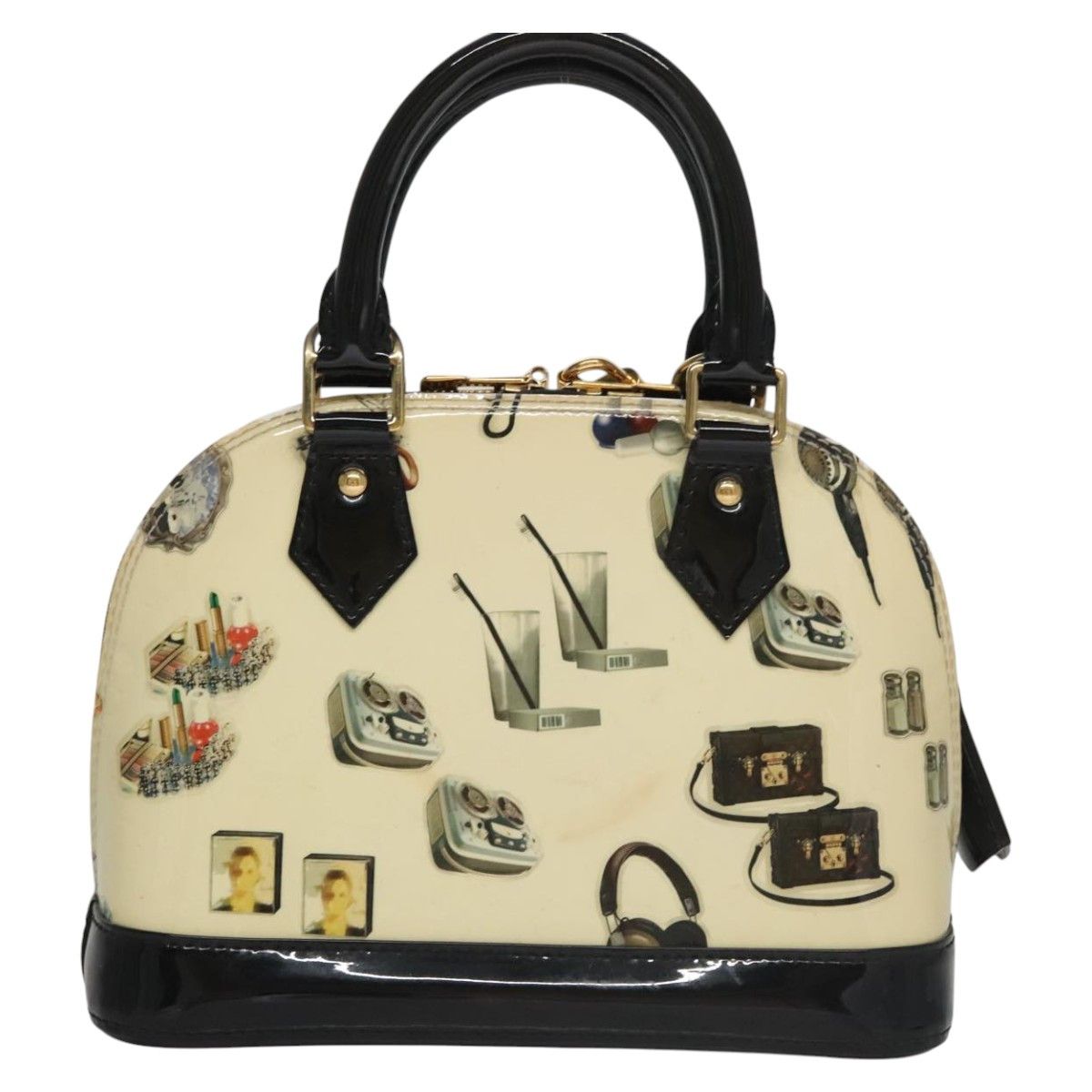 Louis Vuitton Alma Bb Ecru Patent Leather Handbag (Pre-Owned) Size ONE SIZE - 1 Thumbnail