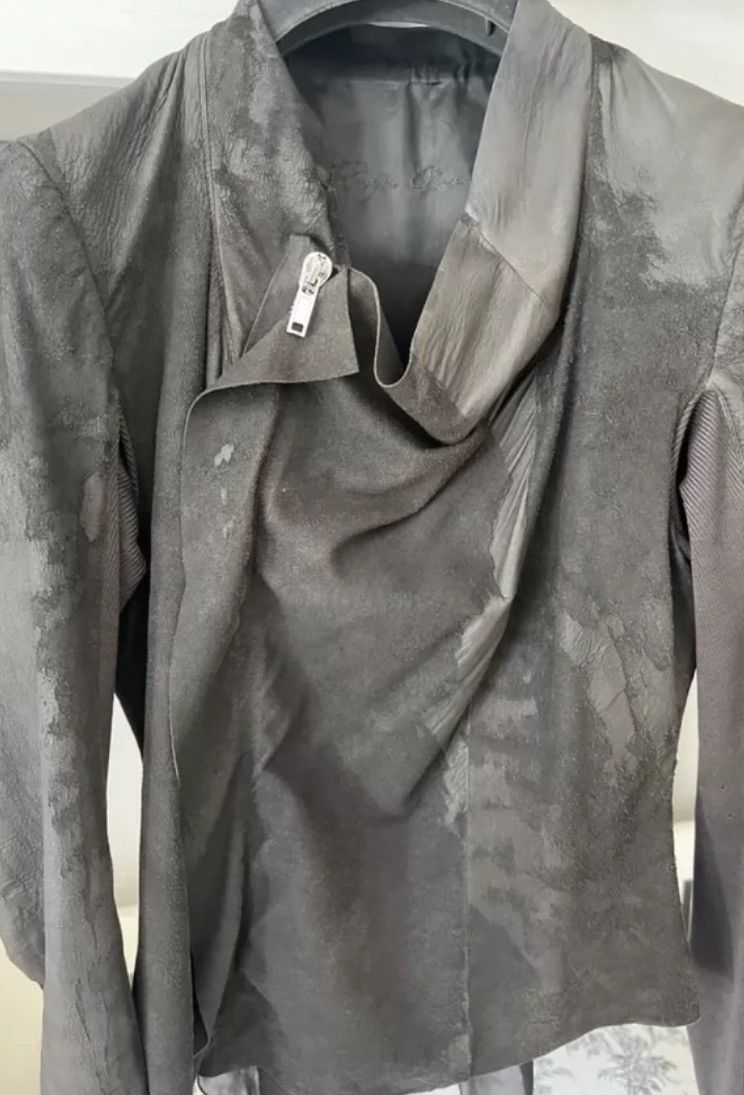 Rick Owens Rick Owens Wasteland patchwork chiffon motorcycle jacket Size US L / EU 52-54 / 3 - 3 Thumbnail