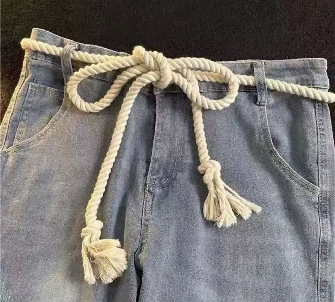 Japanese Brand × Vintage Retro Thick Rope Waist Belt Size ONE SIZE - 2 Thumbnail