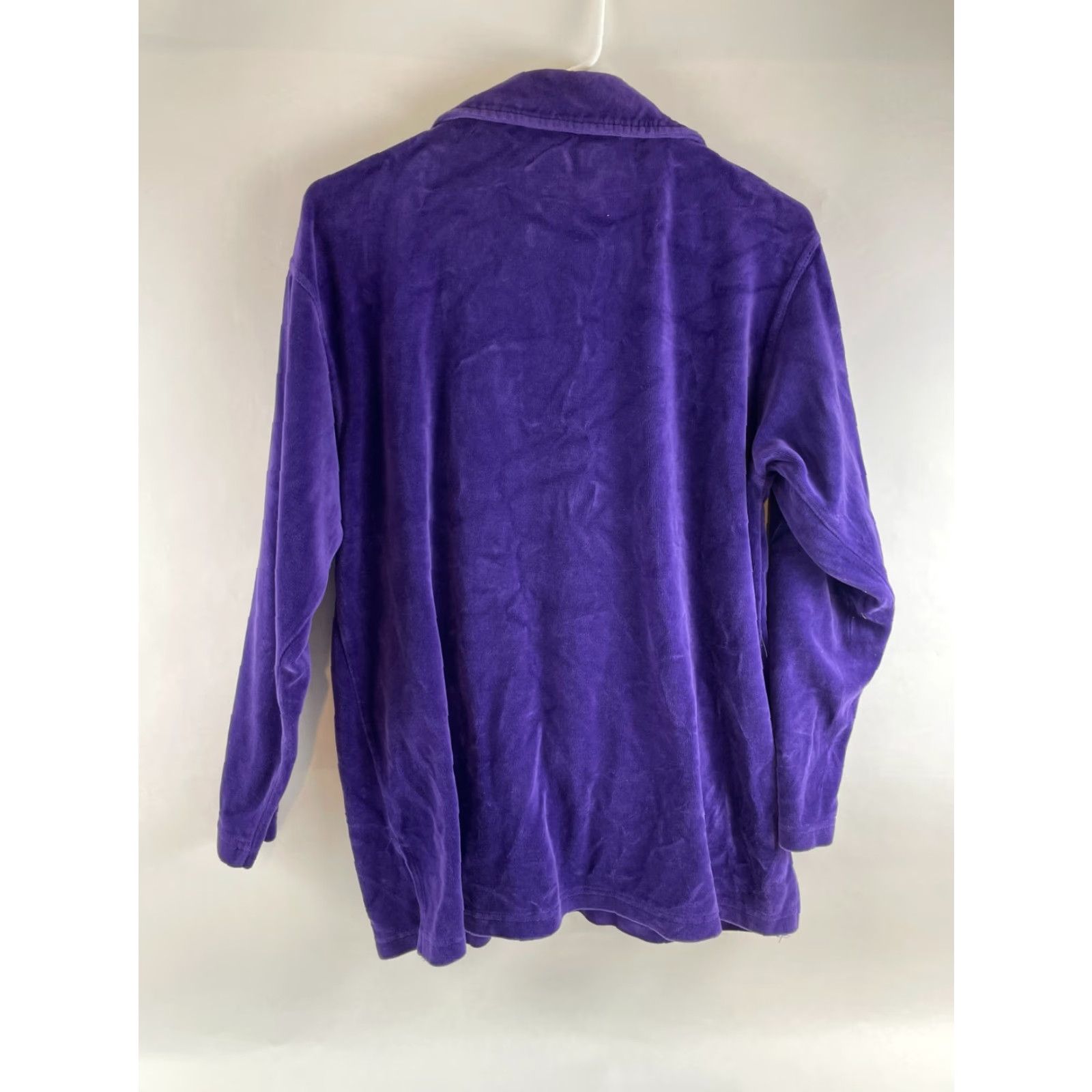 Vintage LAVON 2 Pc Loungewear Women's Size Medium Purple Terry Cloth Long Sleeve & Pants Pajama Set Womens Size M / US 6-8 / IT 42-44 - 3 Thumbnail