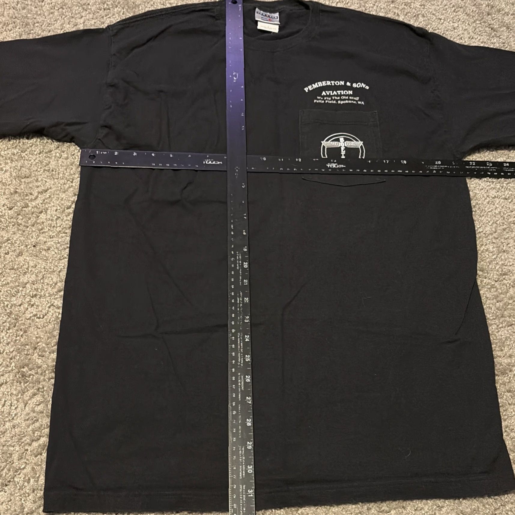 Vintage VINTAGE Boeing T-Shirt 90s Men L Black Aircraft Airplane Model 40c 1928 Pemberton L Size US L / EU 52-54 / 3 - 7 Thumbnail