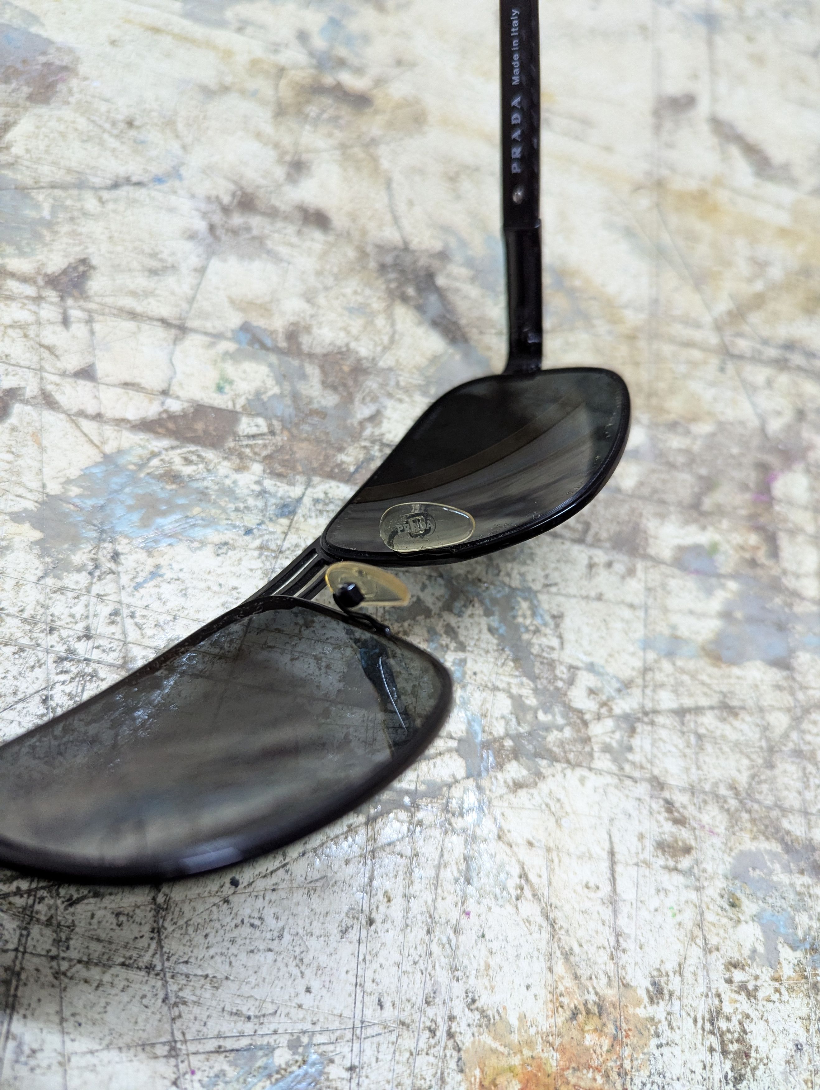 Prada 00s Prada Carbon Pattern Aviator Sunglasses Size ONE SIZE - 9 Thumbnail