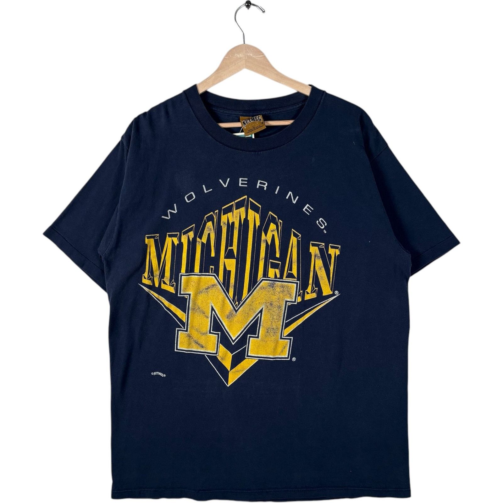 Nutmeg VTG Nutmeg University Of Michigan Wolverines Tee 90s L Size US L / EU 52-54 / 3 - 1 Thumbnail