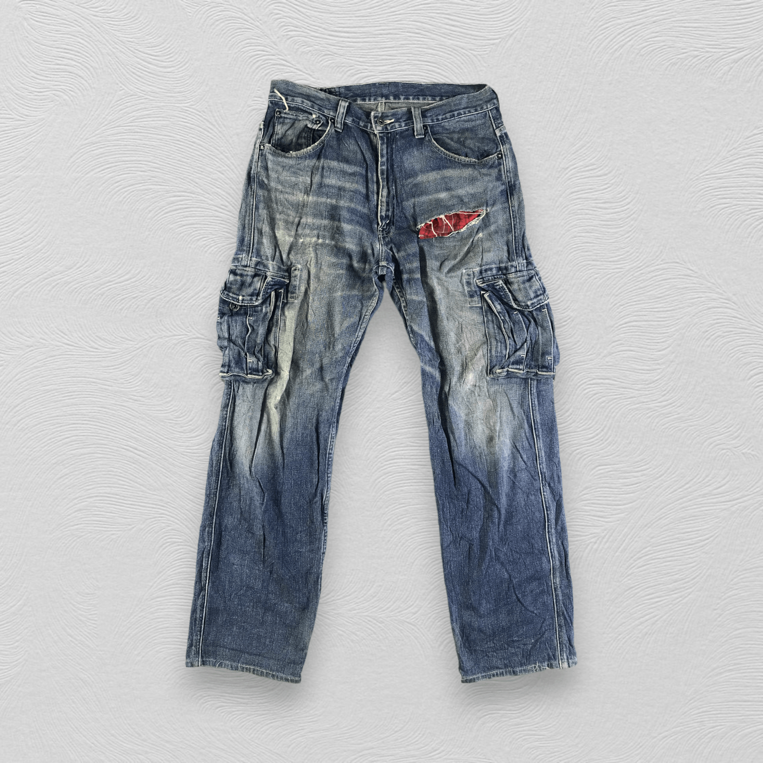 Levi's Vintage Levis 503 Cargo Denim Ripped Jeans KJ3077 Size US 34 / EU 50 - 1 Thumbnail
