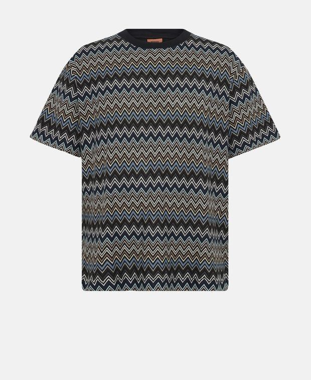 Crew Neck T-Shirt in Black, Men's