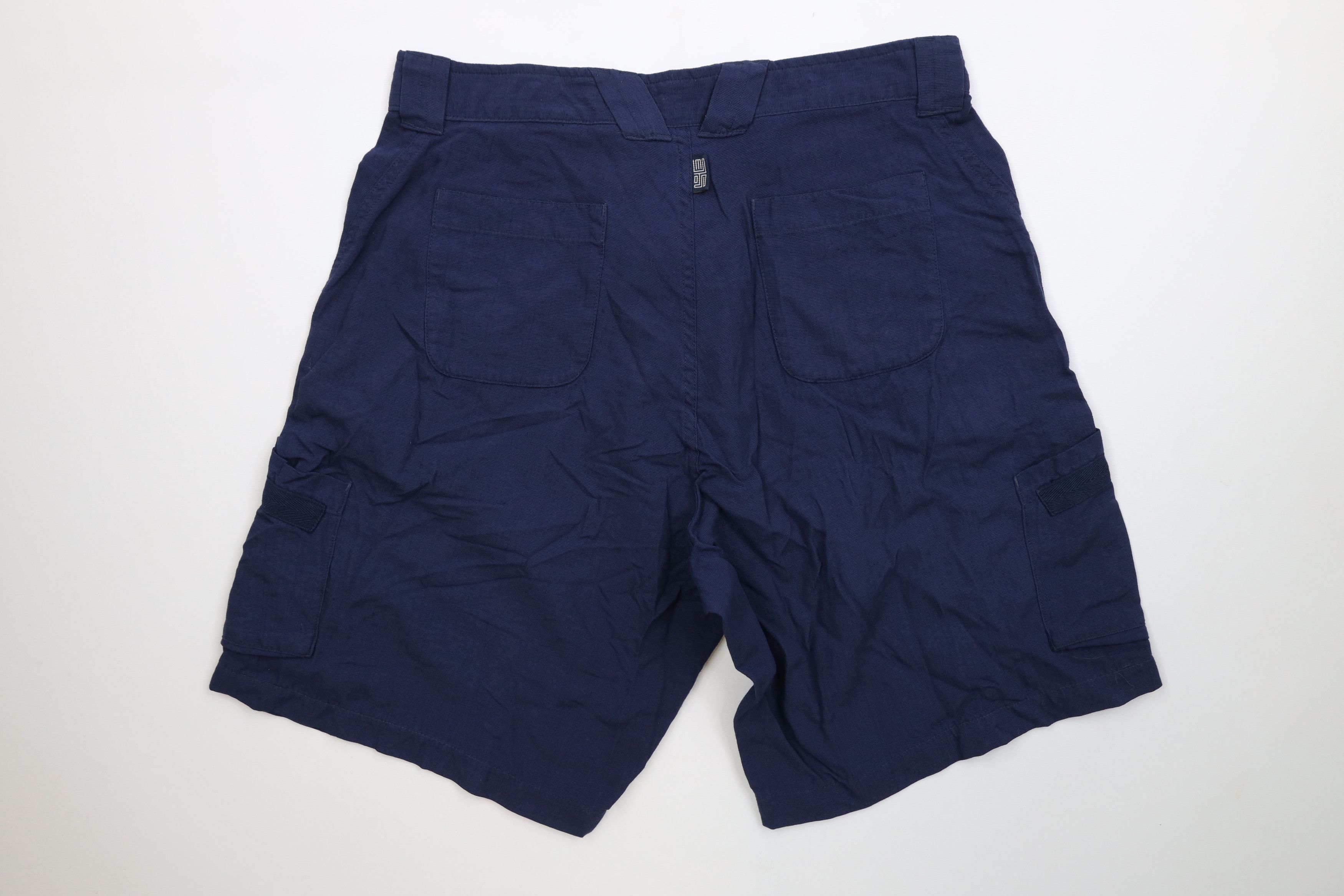 Nike Vintage Y2K Nike Button Fly Baggy Fit Cargo Shorts Navy Blue Size US 34 / EU 50 - 8 Thumbnail