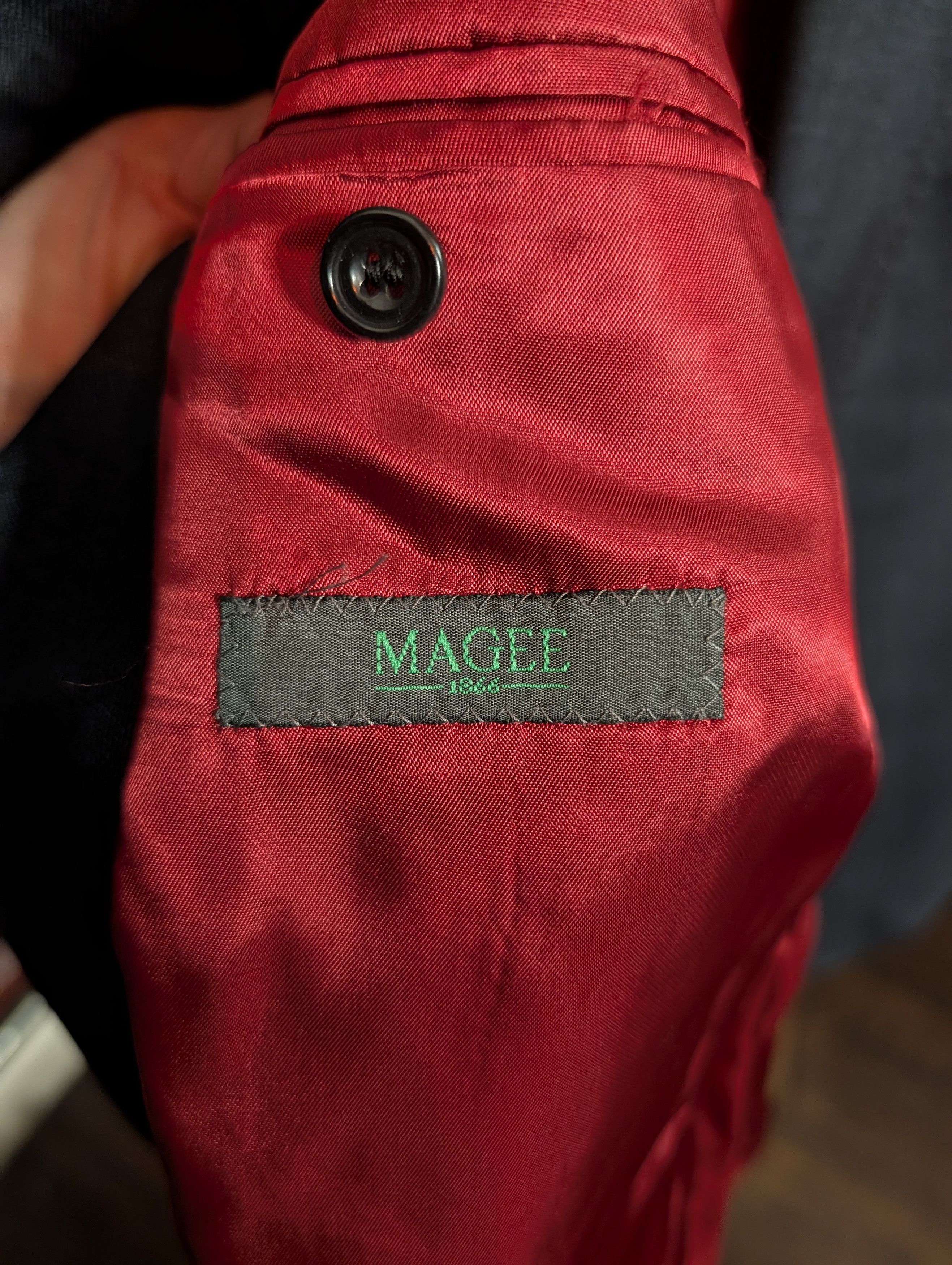 Magee Olympic T2 model pure new wool red lined jacket 46S Size 46S - 11 Thumbnail