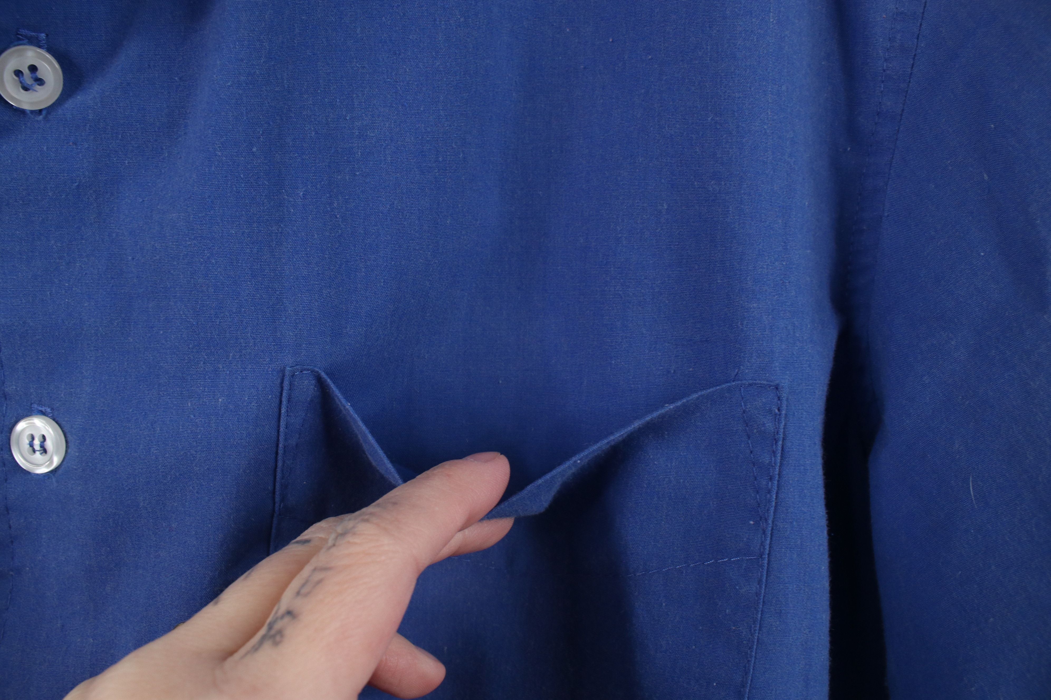 Vintage Vintage 90s Streetwear Blank Pique Cotton Knit Golf Polo Size US L / EU 52-54 / 3 - 8 Thumbnail