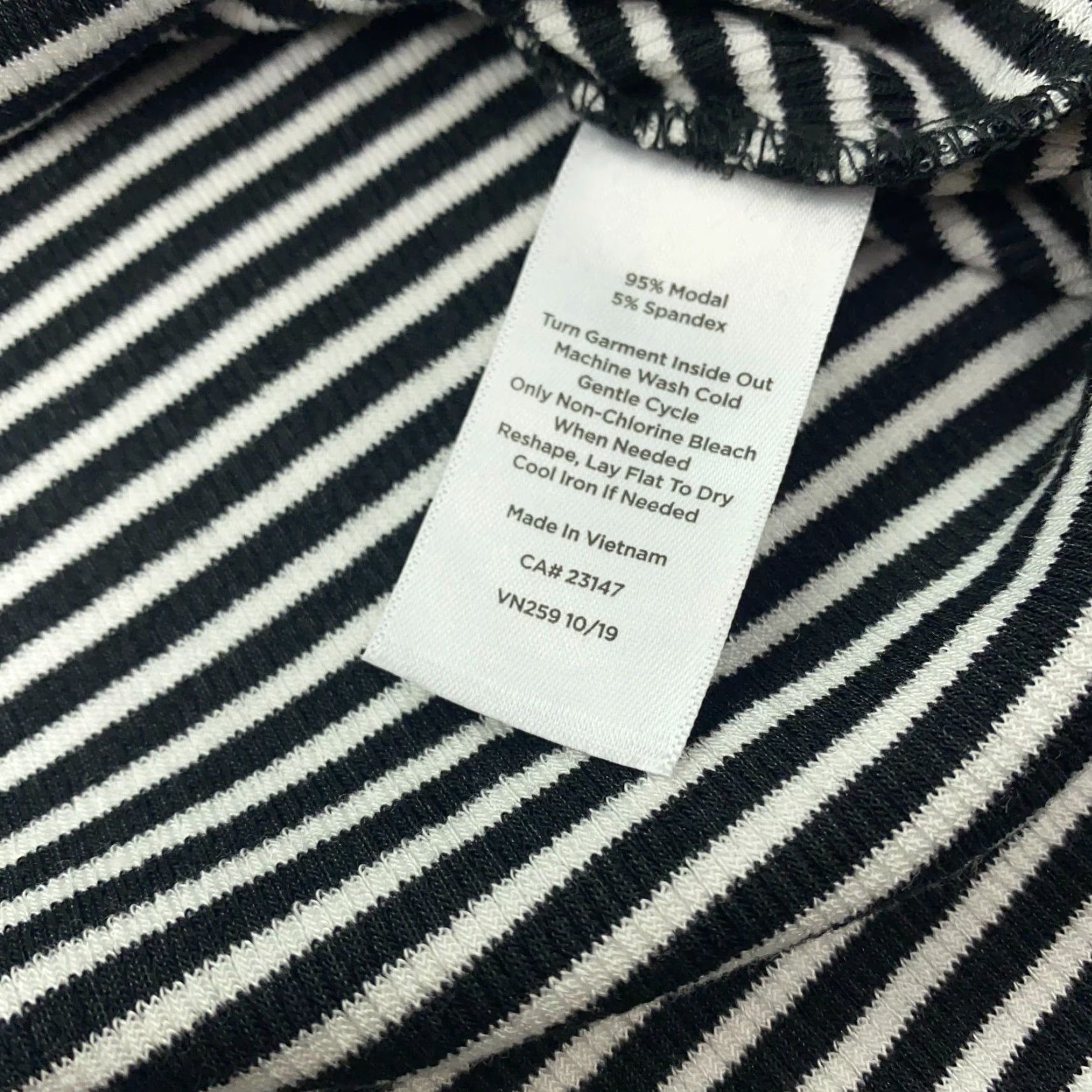 Talbots TALBOTS Dress Sleeveless Petite Large Black White Striped V-Neck Sundress Casual NWT Womens Size L / US 10 / IT 46 - 7 Thumbnail