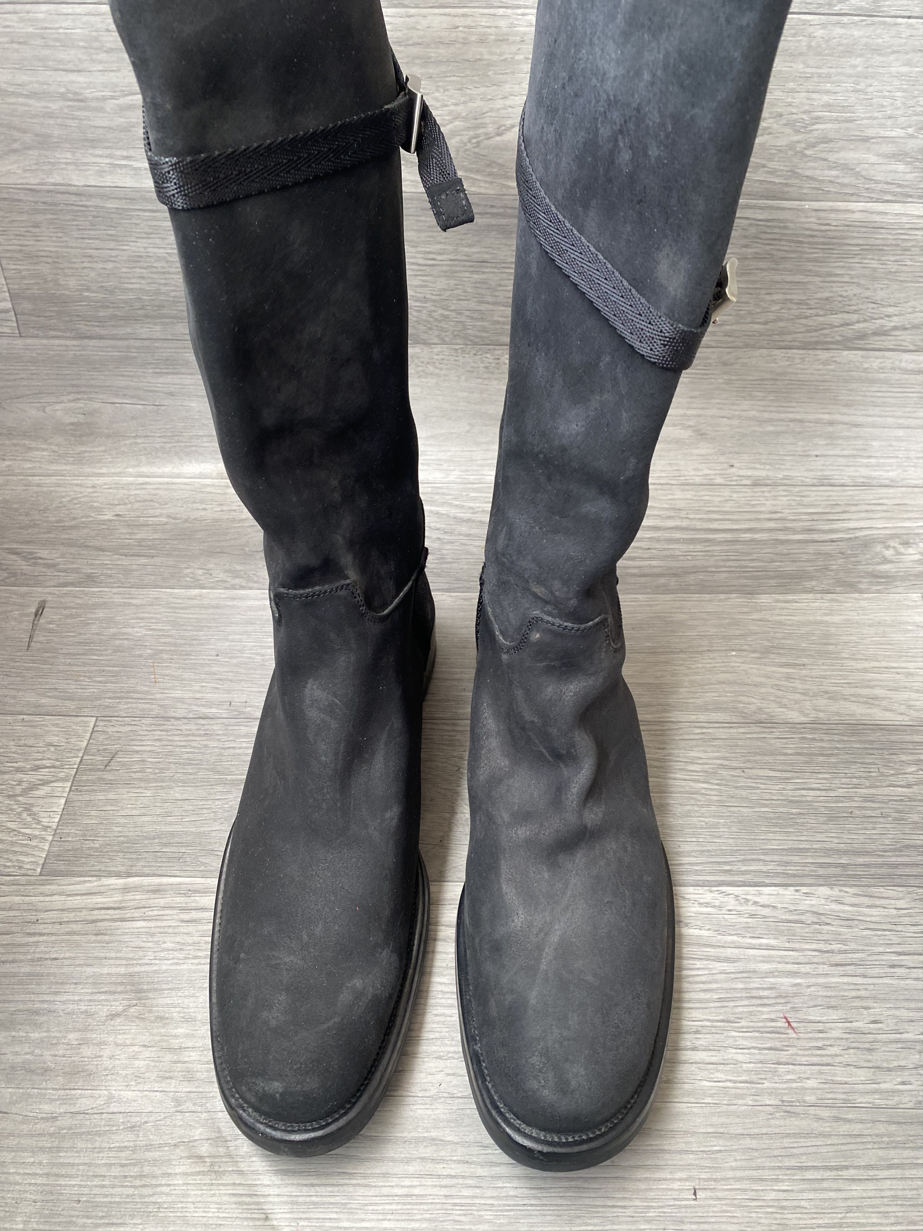 Prada Prada black suede tall riding boots sz 41 Size US 10.5 / IT 40.5 - 2 Thumbnail