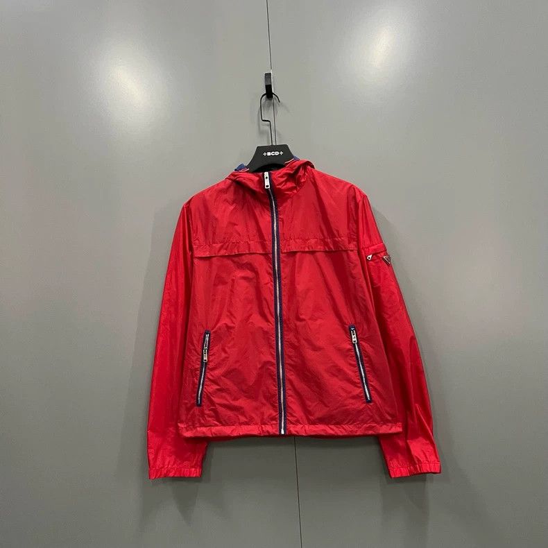 Prada Prada Red triangle logo nylon jacket 2501-Nextarrow Size US L / EU 52-54 / 3 - 1 Thumbnail