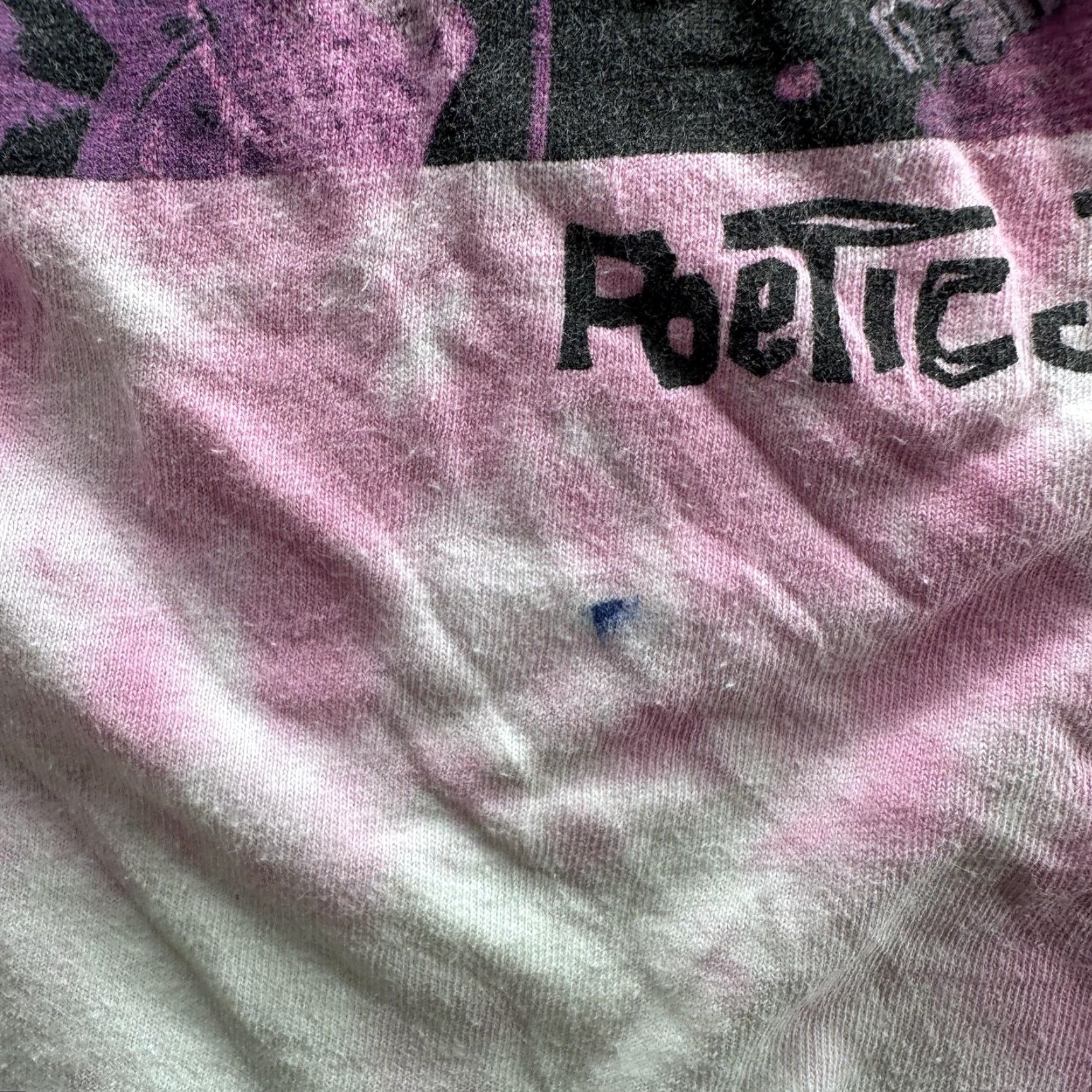 Vintage Poetic Justice Mens M Pink Tie Dye Long Sleeve Graphic Shirt 90s Movie Hip Hop Crew Neck Size US M / EU 48-50 / 2 - 5 Thumbnail