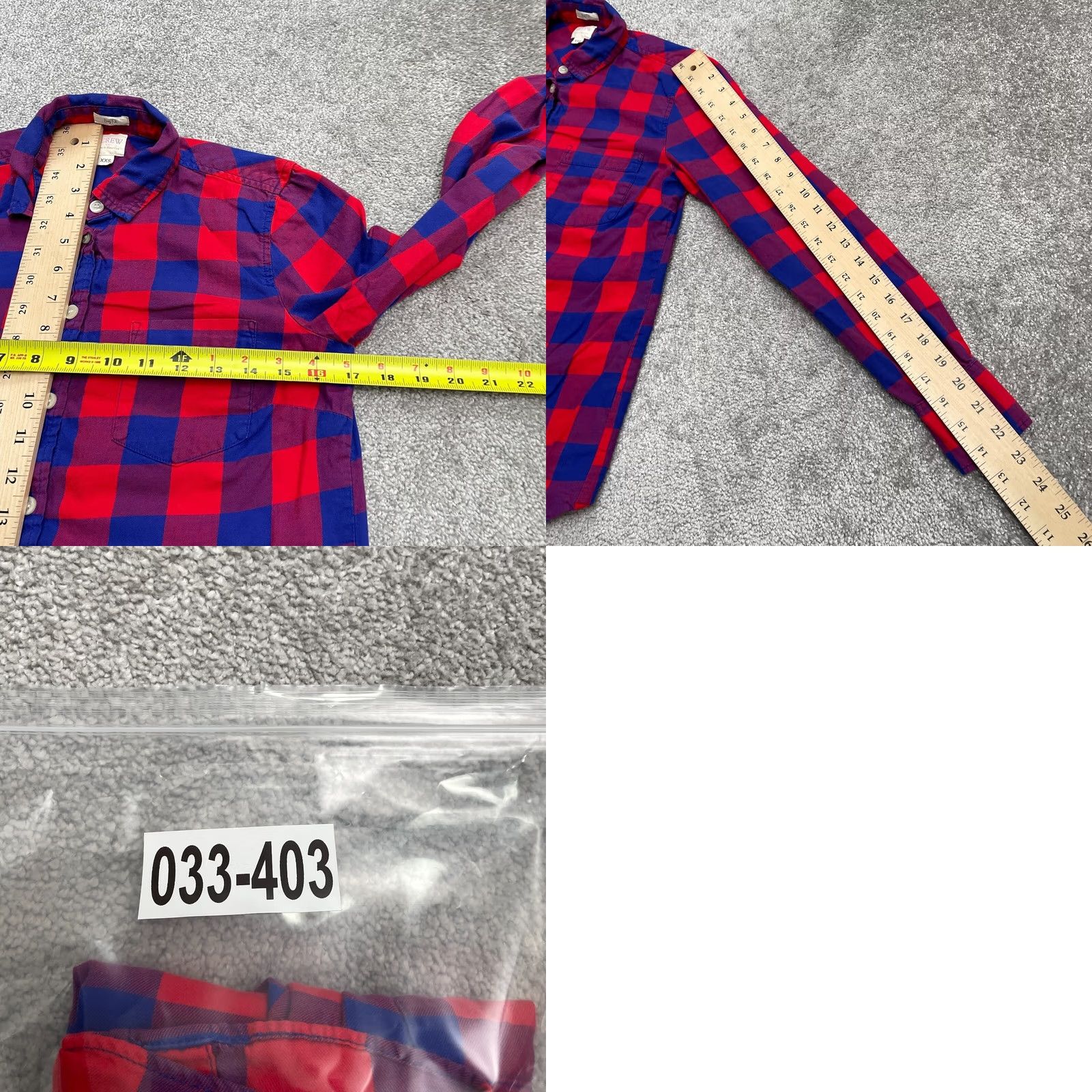 J.Crew J. Crew Button Down Shirt Womens XXS Blue Red Plaid Long Sleeve Cotton Boy Fit Size XXS / US 00 / IT 34 - 8 Thumbnail