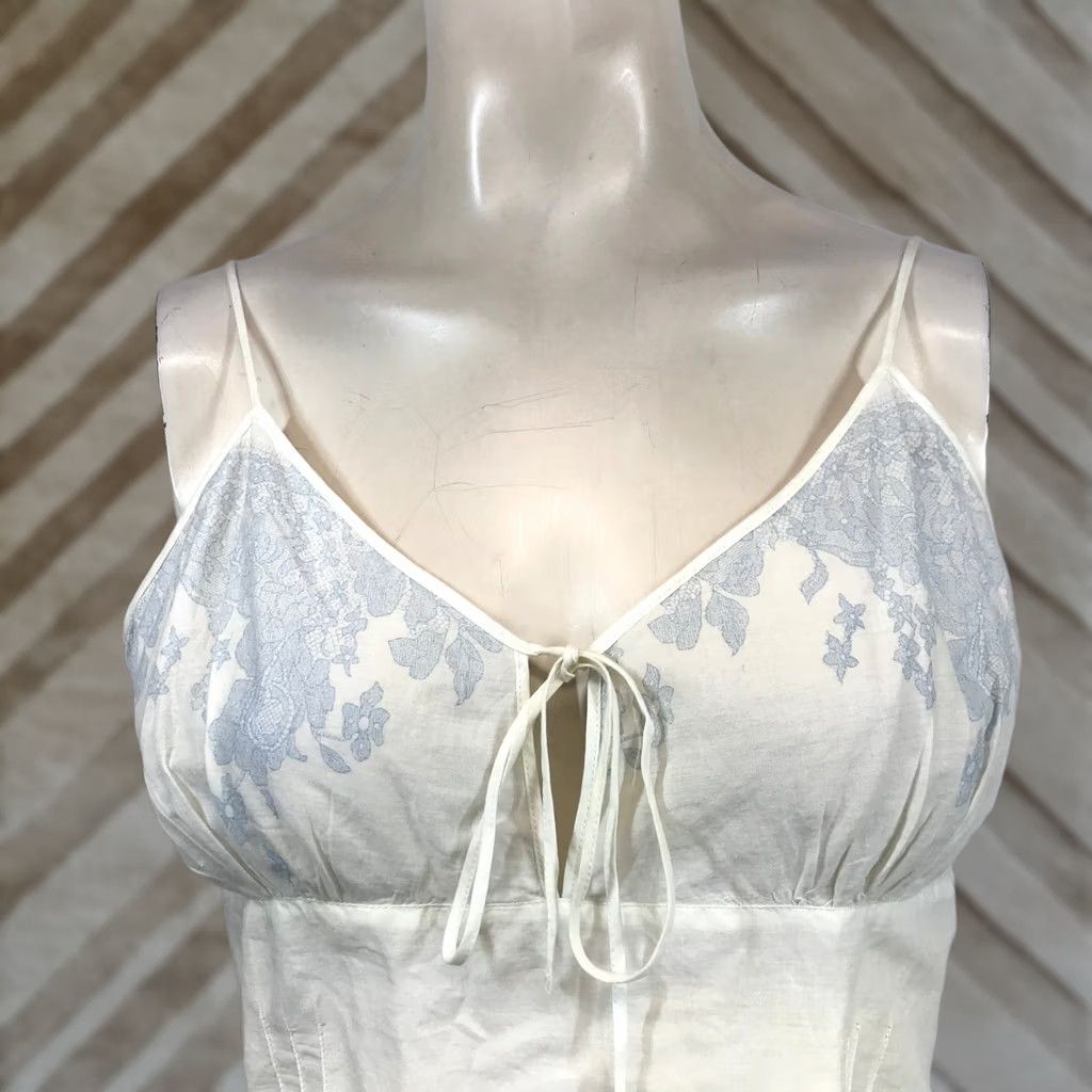 Anthropologie Eloise Anthropologie Camisole White Floral Lace Tie Front Tank Womens S Size S / US 4 / IT 40 - 1 Thumbnail