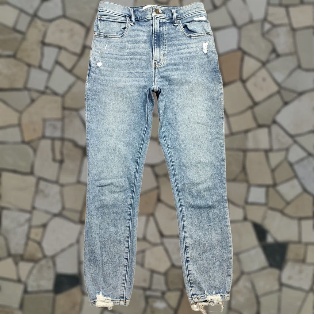 Abercrombie & Fitch Abercrombie Fitch Womens Jeans Super Skinny Ankle High Rise Blue 26 2S X 24 Inseam 90s Preppy Love Stretch Pockets Size 26" / US 2 / IT 38 - 1 Thumbnail