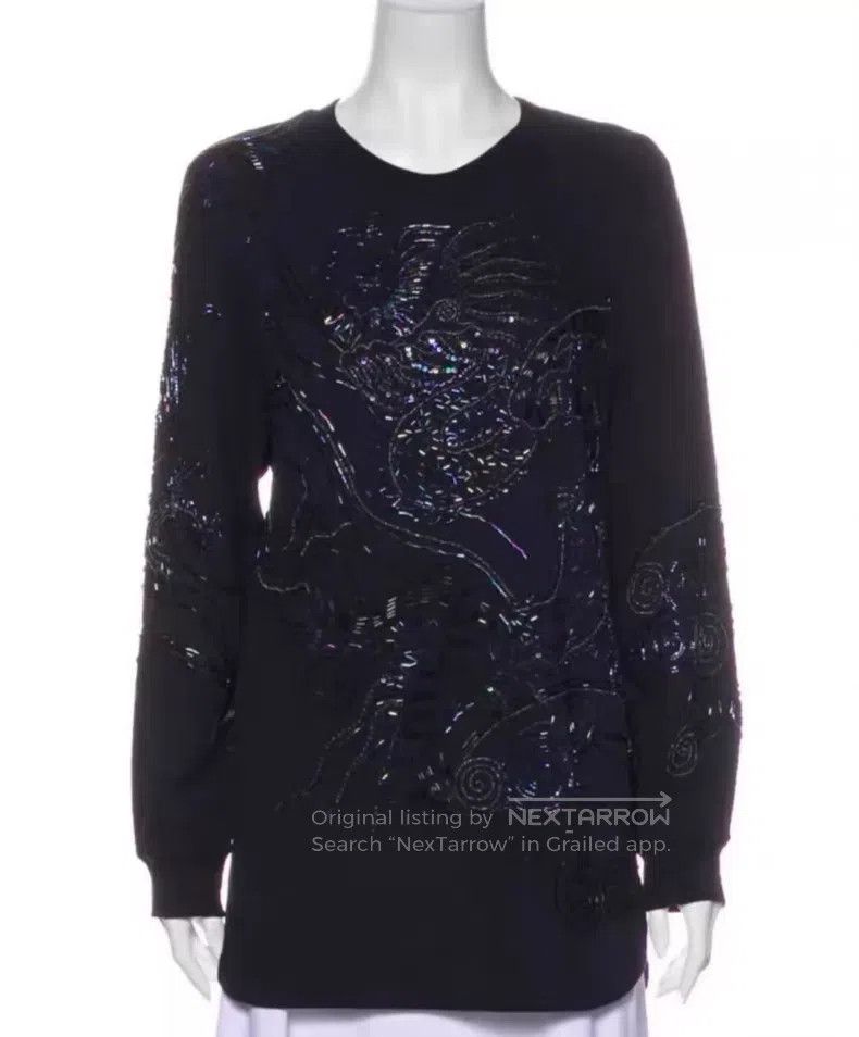 Dries Van Noten Dries Van Noten Heavy Embroidery Beaded Sweatshirt Size S / US 4 / IT 40 - 2 Thumbnail