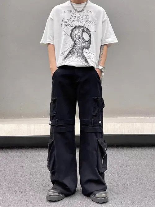 Japanese Brand Misuzu x Nana Black High Street Vintage Loose Casual Pants Size US 32 / EU 48 - 5 Thumbnail