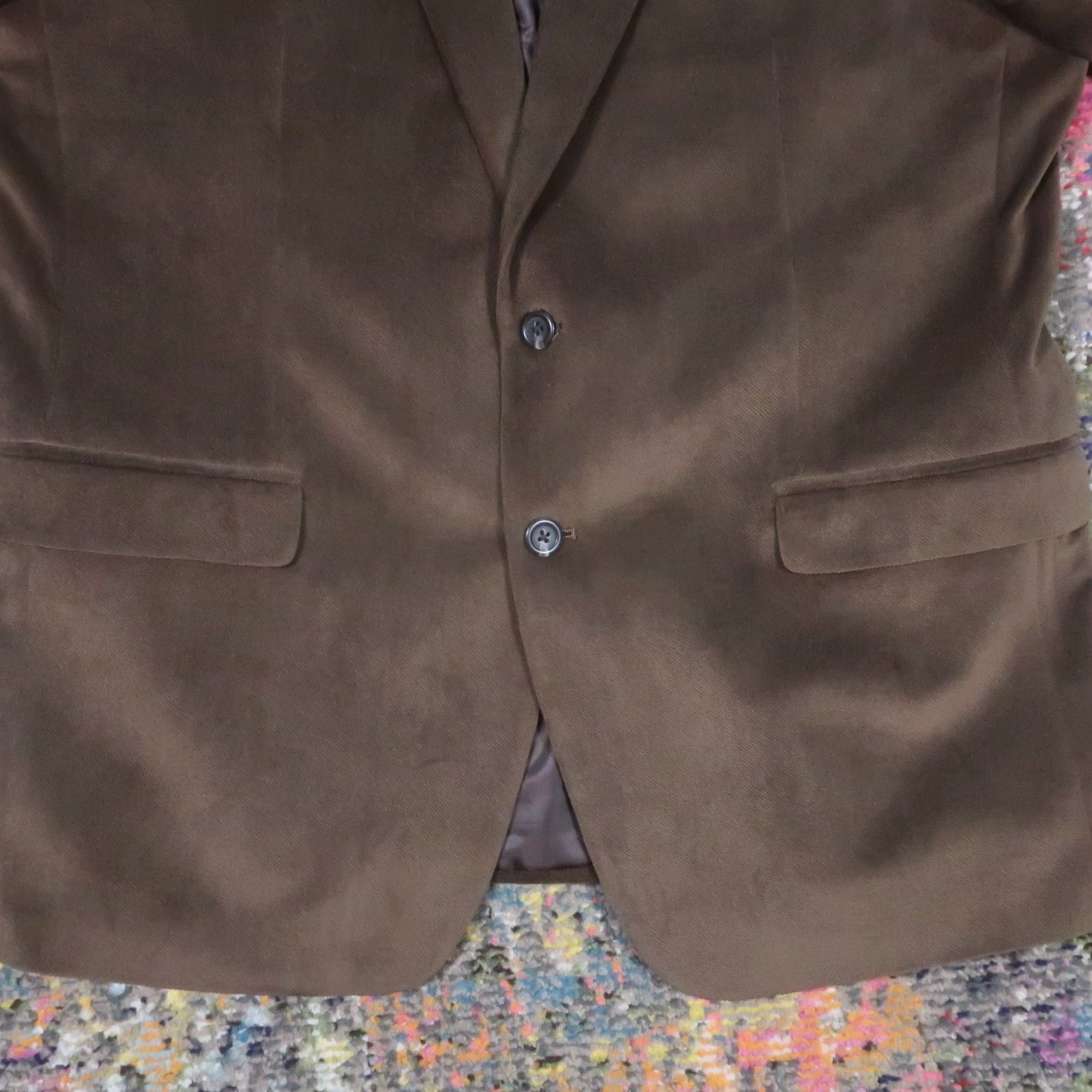 Chaps Chaps Blazer Jacket Mens 44 Brown Velour Long Sleeve Business Retro Sports Solid Size US XXL / EU 58 / 5 - 5 Thumbnail