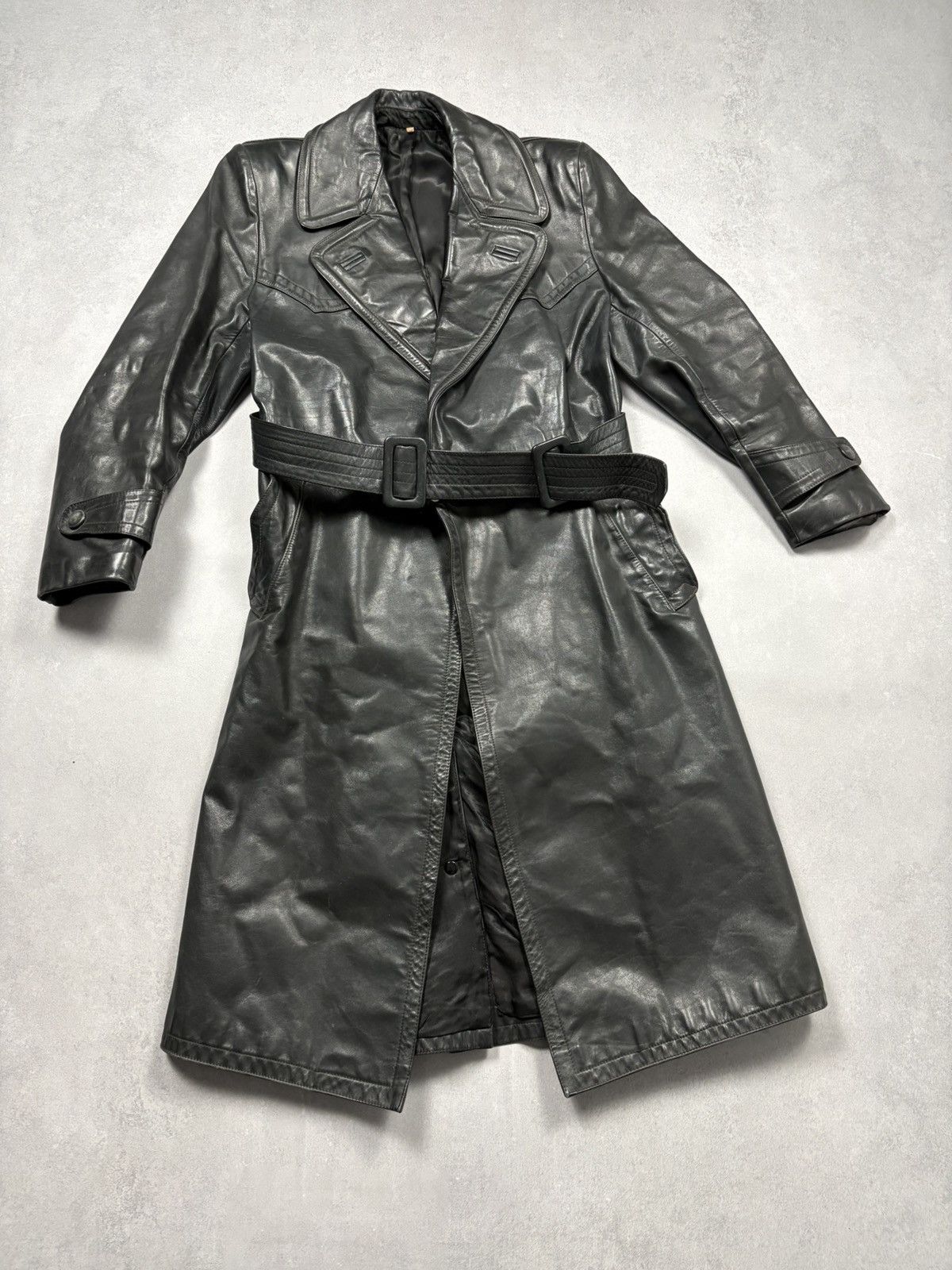 Vintage Vintage German Leather Trench Coat WW2 Vintage Horsehide 46 Size US S / EU 44-46 / 1 - 2 Thumbnail