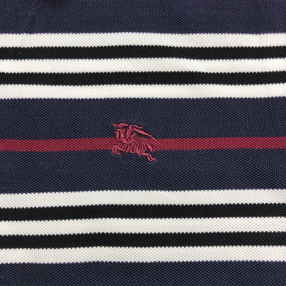 Burberry × Designer × Vintage Vintage Burberry London Black Label Striped Polo Shirt Size US M / EU 48-50 / 2 - 6 Thumbnail