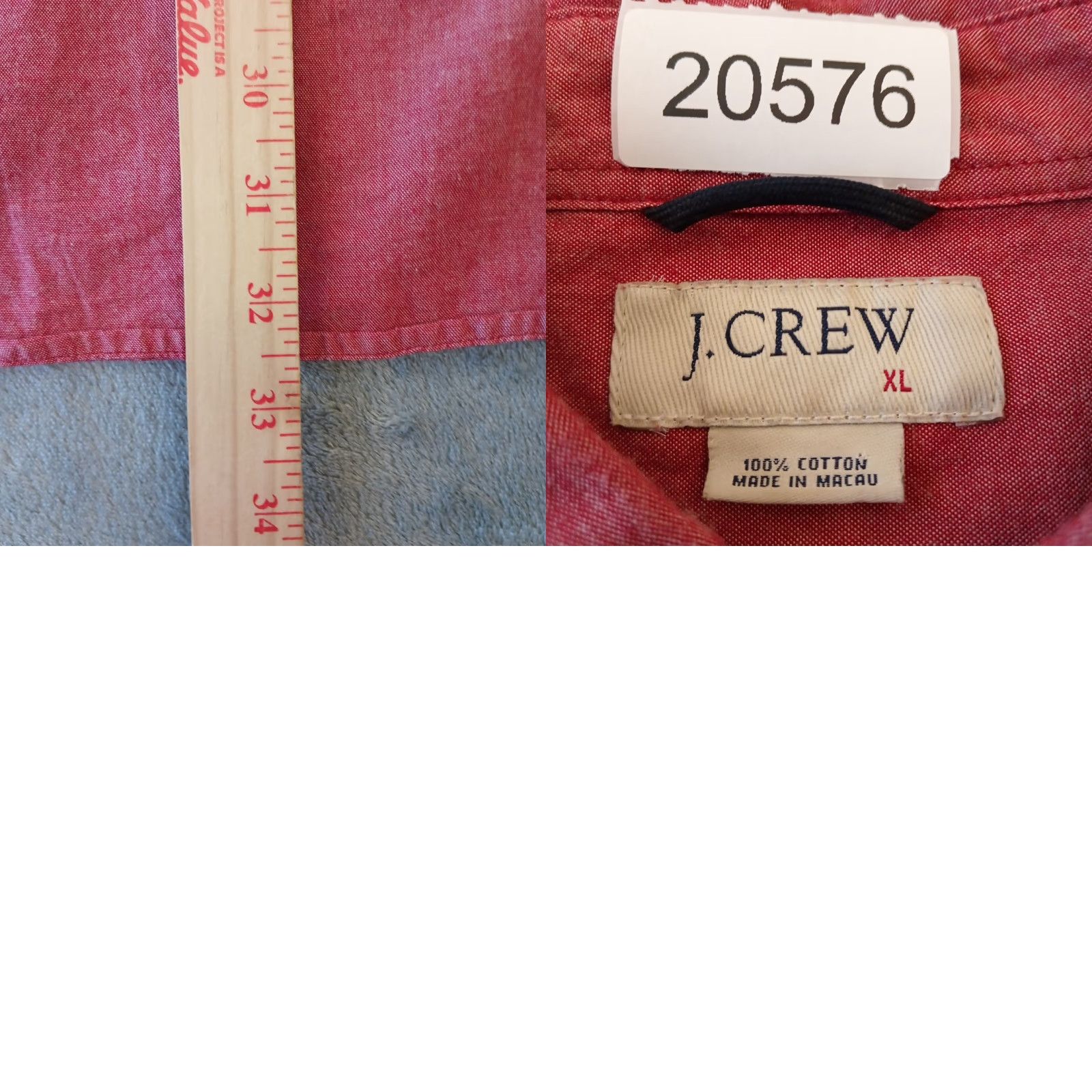 J.Crew J.Crew Shirt Mens XL Red Short Sleeve Button-Down Cotton Size US XL / EU 56 / 4 - 8 Thumbnail