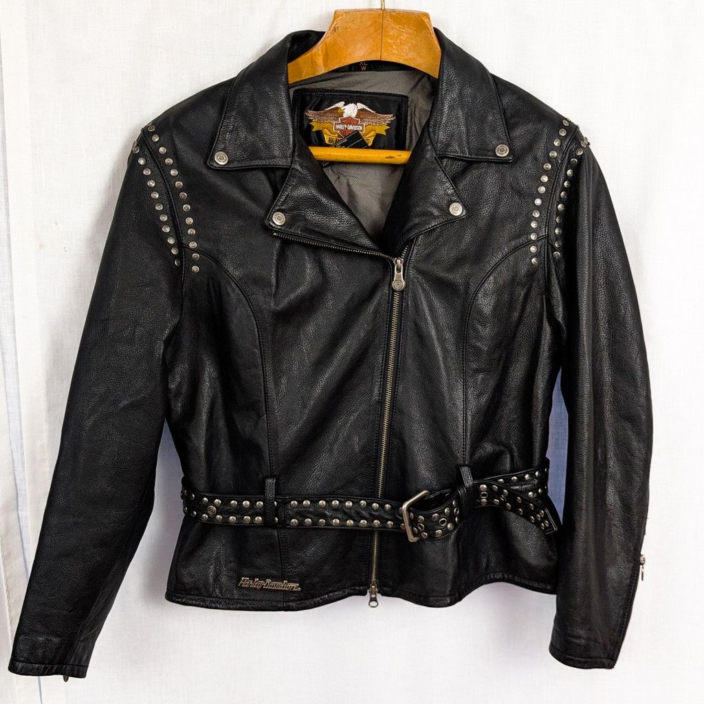 Harley Davidson Harley Davidson Studded Black Leather Motorcycle Jacket XL Size XL / US 12-14 / IT 48-50 - 1 Thumbnail