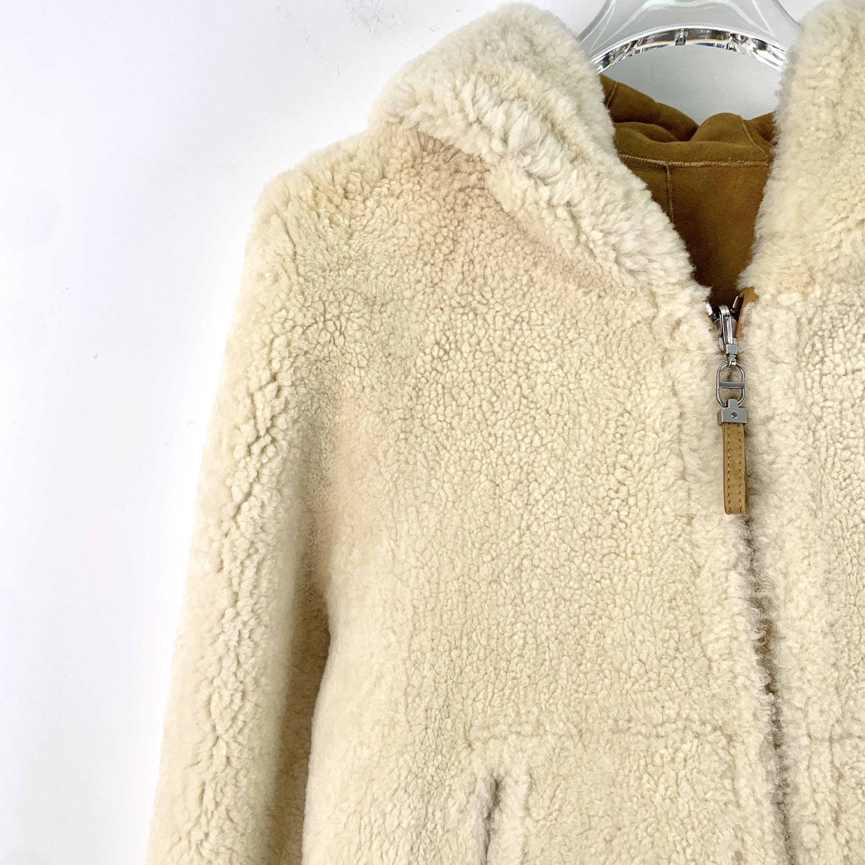 Dior Dior Jacket – Brown Reversible Bee Shearling (Size S) Size S / US 4 / IT 40 - 4 Thumbnail