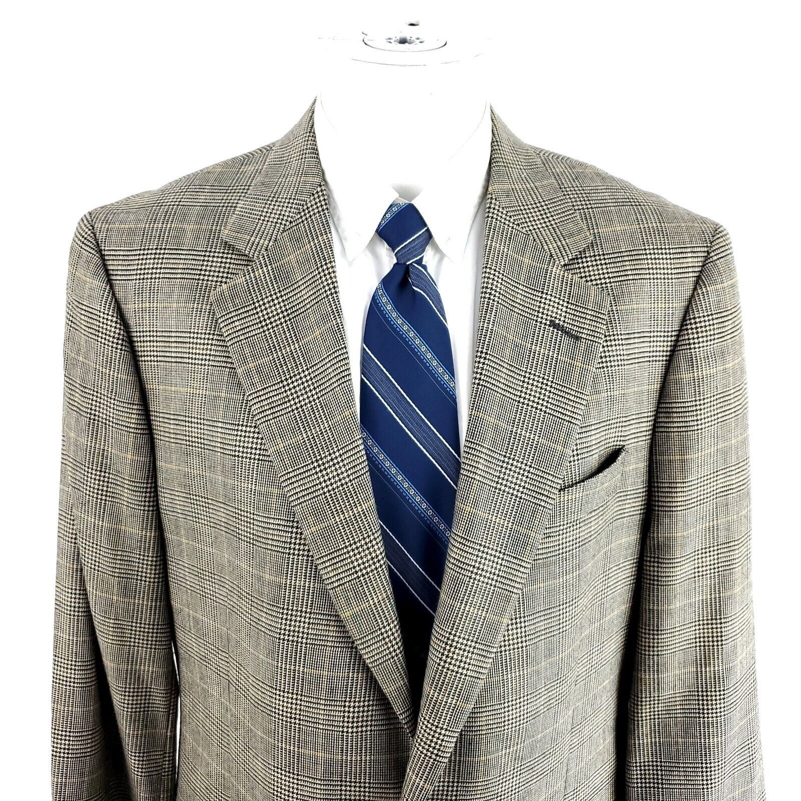Brooks Brothers Brooks Brothers 346 Wool Silk 2 Button Sport Coat 42L Tan Pl Size 42L - 1 Thumbnail