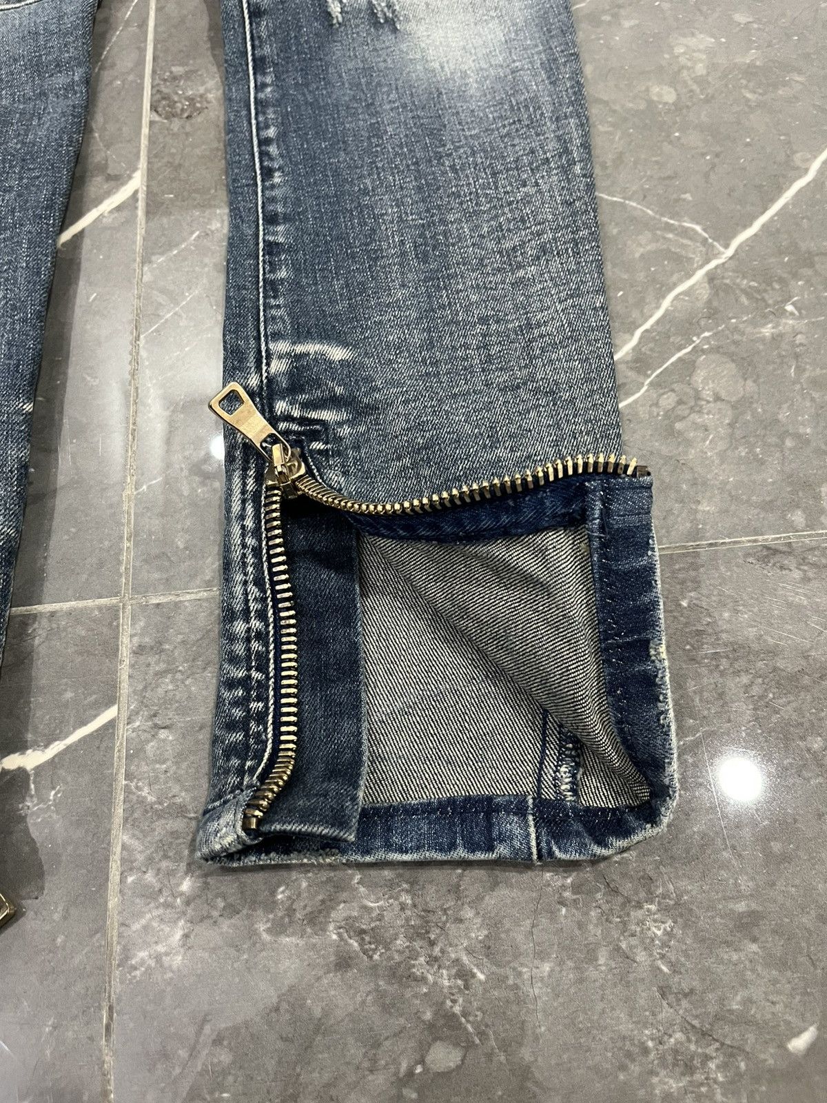 Balmain 🖤BLACKFRIDAY🖤Balmain moto biker jeans Size 30" / US 8 / IT 44 - 8 Thumbnail