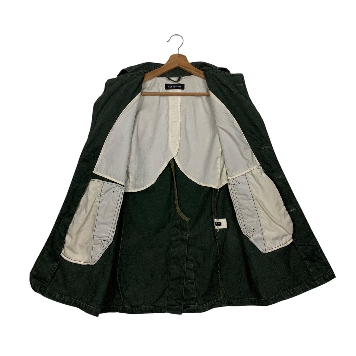 Vintage 90’s SOFTESKINE Olive Green Casual Jacket #2652-C119 Size US S / EU 44-46 / 1 - 10 Thumbnail