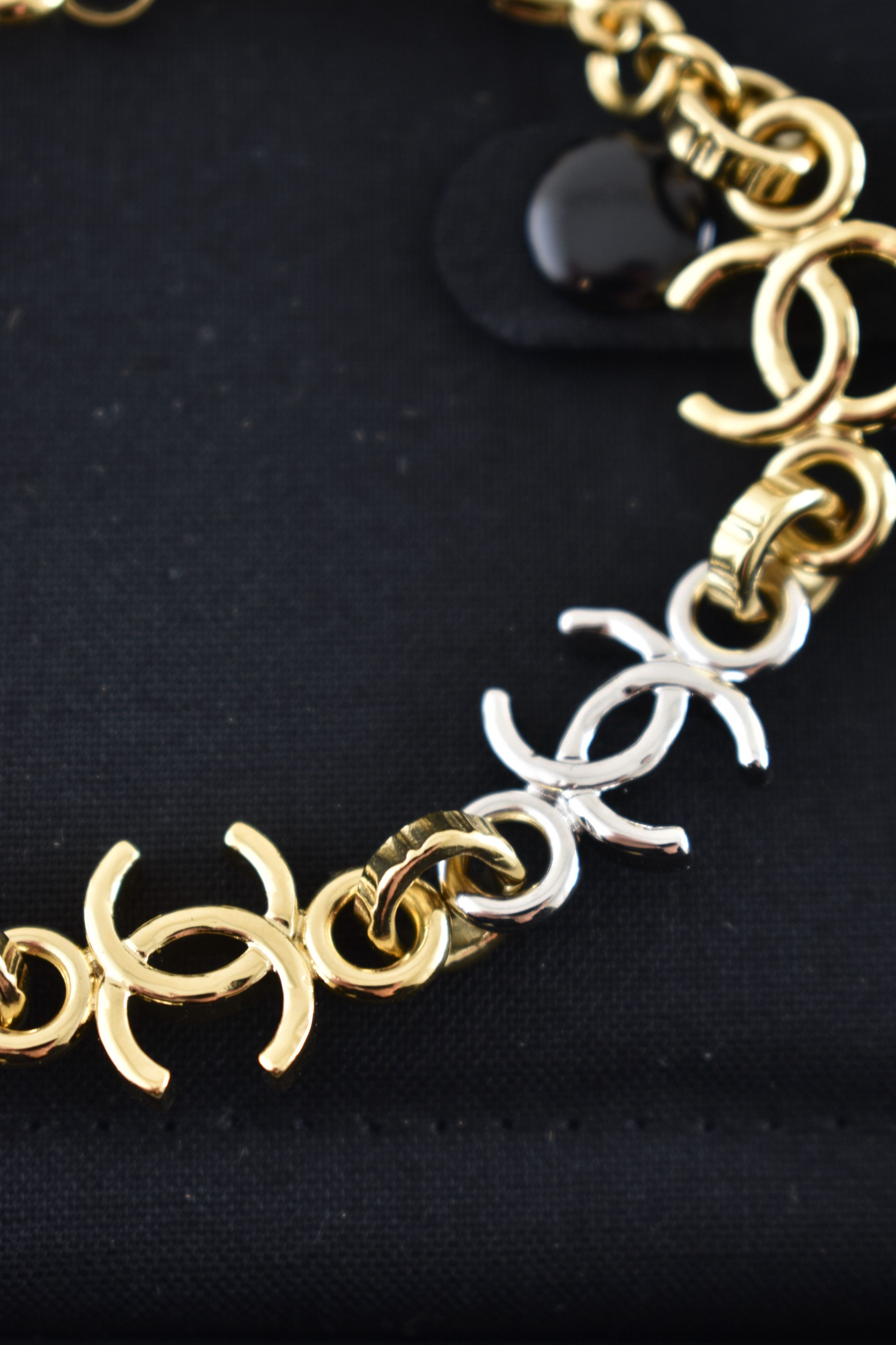 Chanel Chanel 26P Gold Silver CC Logo Link Adjustable Arm Bracelet Size ONE SIZE - 20 Thumbnail