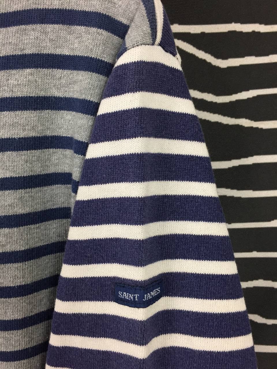 Saint James Vtg Saint James Mixed Patterns Breton Stripe Boat Neck Tee Size US M / EU 48-50 / 2 - 7 Thumbnail