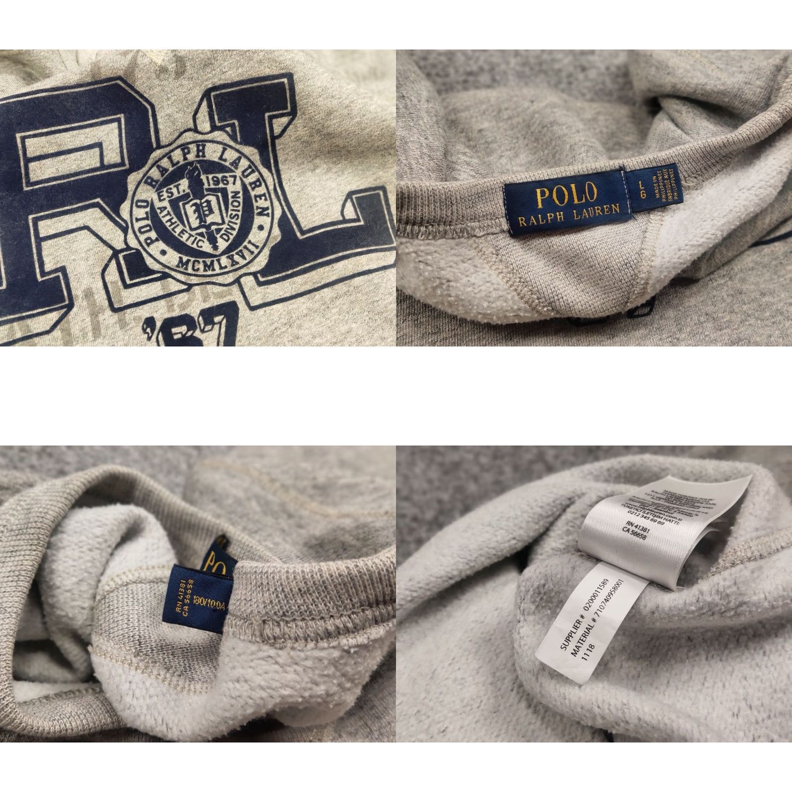 Polo Ralph Lauren Polo Ralph Lauren athletic division Varsity Logo Military Sweatshirt Shirt Mens L Gray 90s City Classic Logo Polo Sweatshirt Size US L / EU 52-54 / 3 - 9 Thumbnail