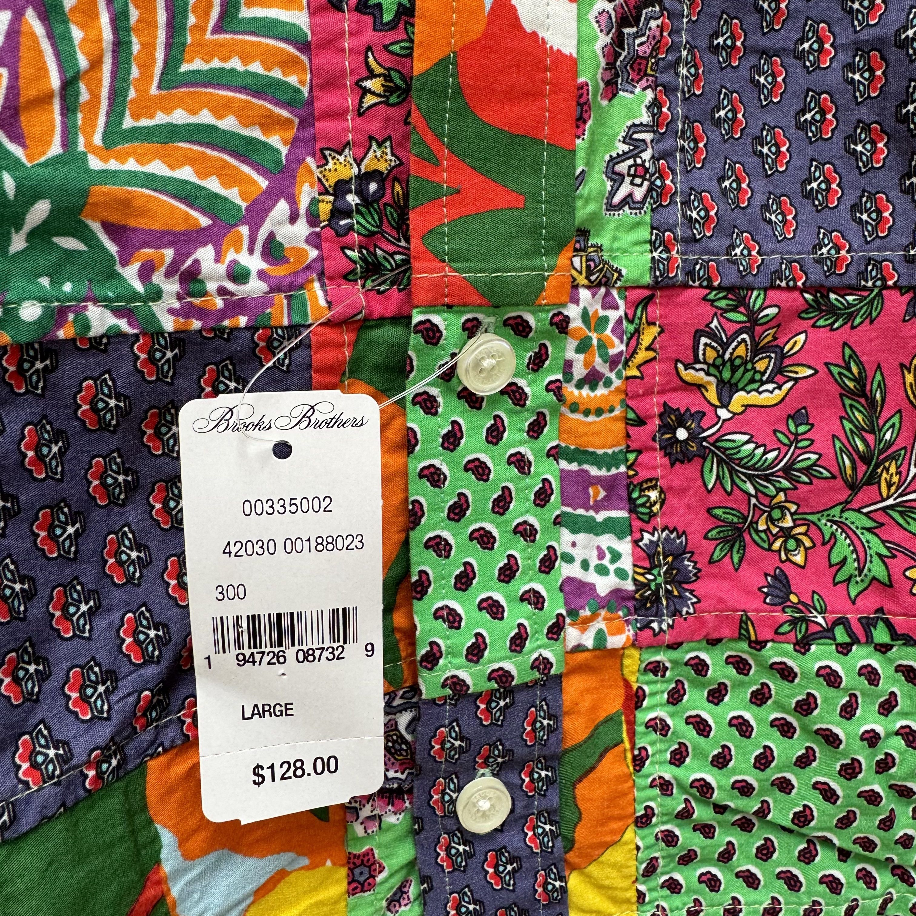 Brooks Brothers NWT Brooks Brothers Patchwork Floral Shirt Bright Tropical Size US L / EU 52-54 / 3 - 4 Thumbnail