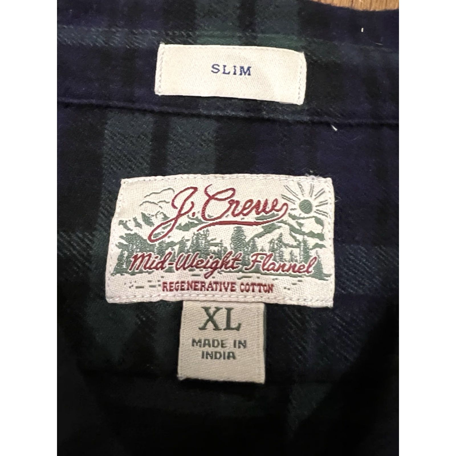 J.Crew J. Crew Flannel Shirt Men XL Blue Green Multicolor Plaid Button-Up Collared Pocketed Workwear Casual Travel Classic Size US XL / EU 56 / 4 - 2 Thumbnail