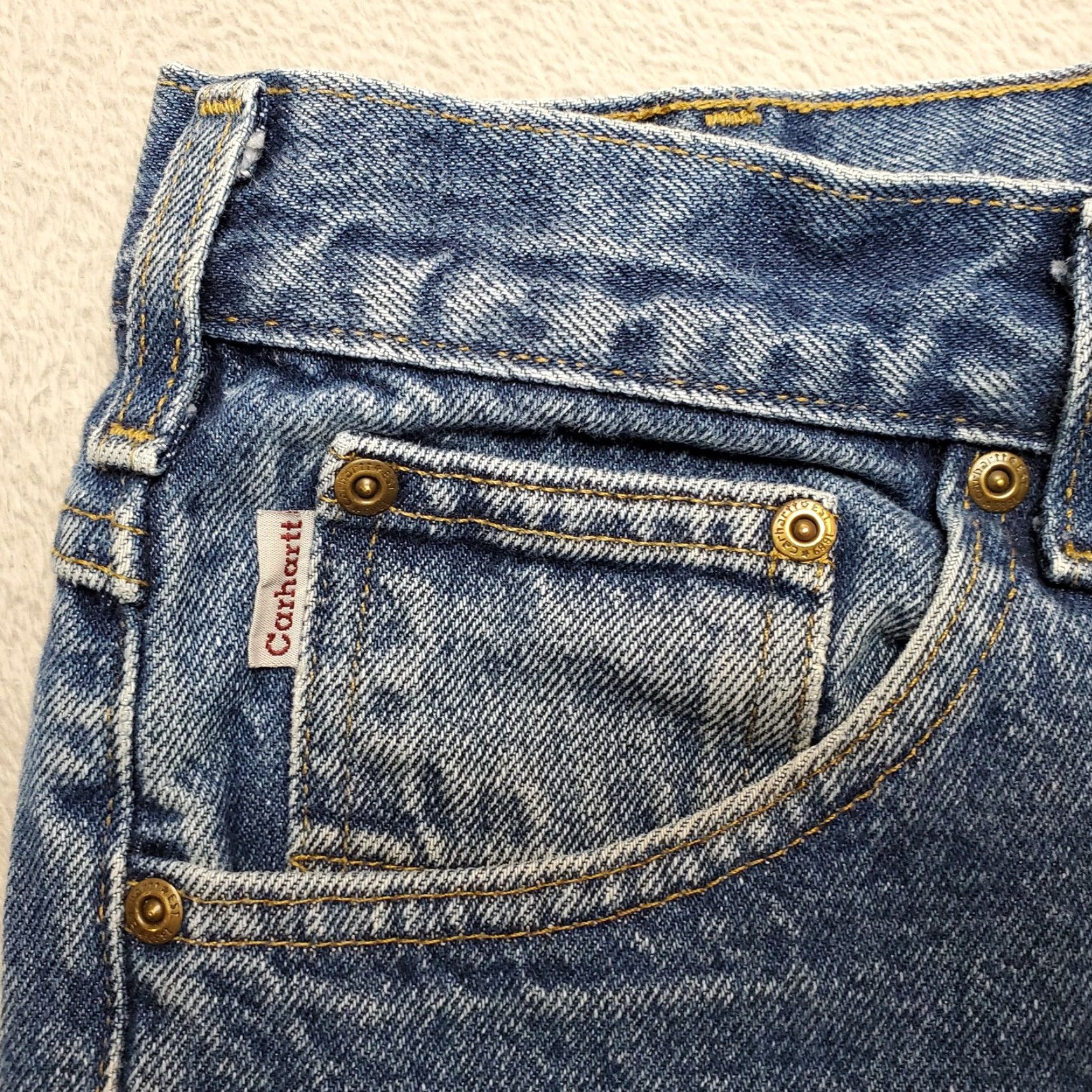 Carhartt VINTAGE Carhartt Jeans Men 38x32 Blue Denim Straight Leg Relaxed Fit Faded Casual Pants Size US 38 / EU 54 - 4 Thumbnail